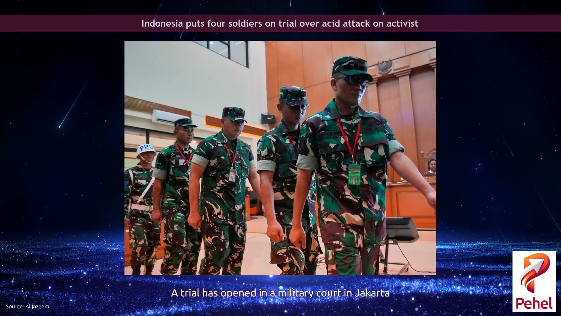 Indonesia puts four soldiers on trial over acid attack on activist