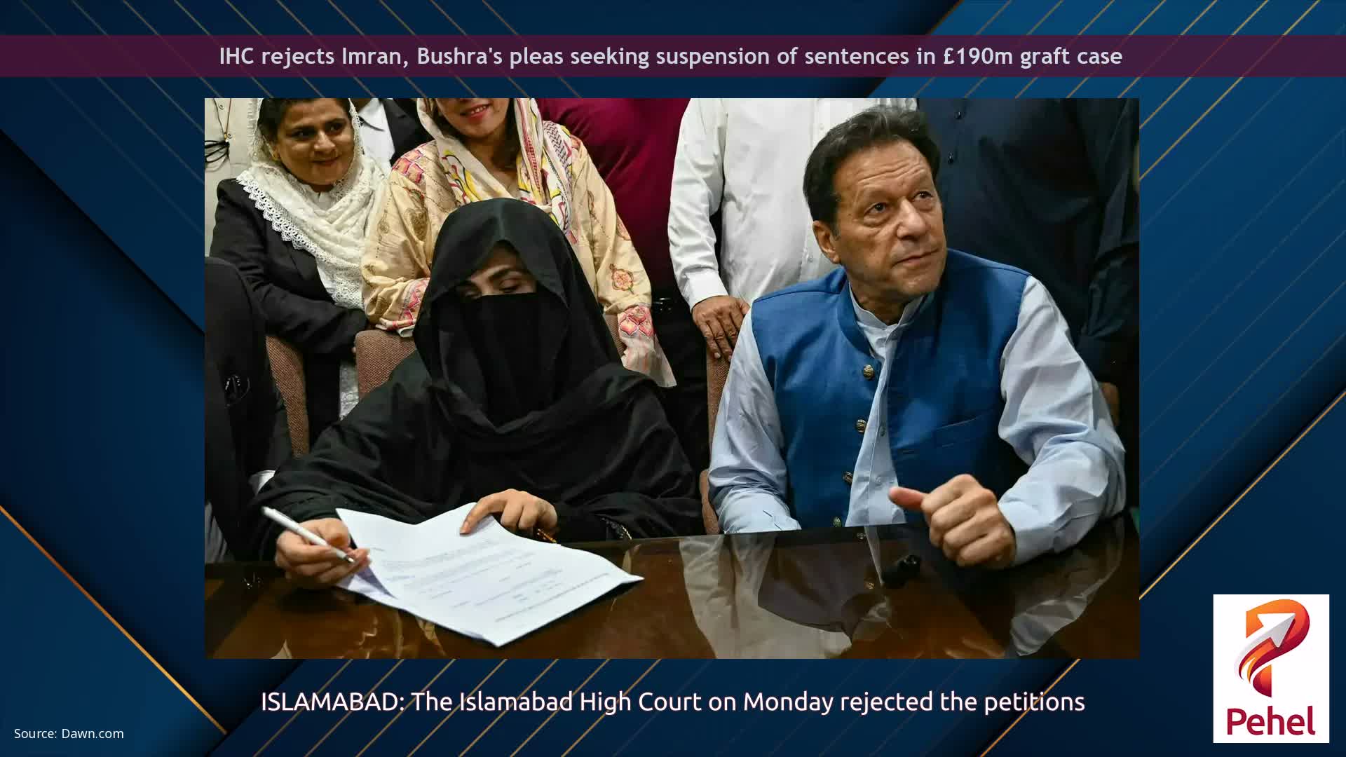 IHC rejects Imran, Bushra's pleas seeking suspension of sentences in £190m graft case
