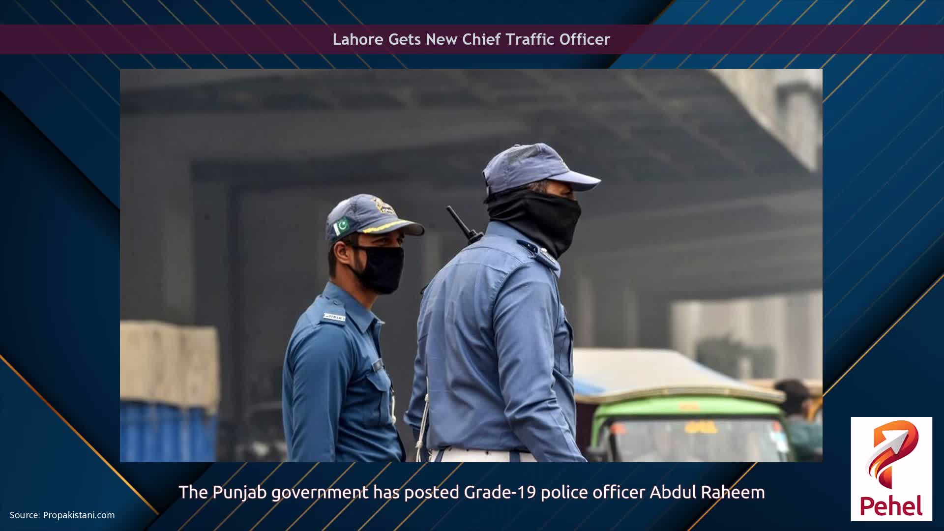 Lahore Gets New Chief Traffic Officer