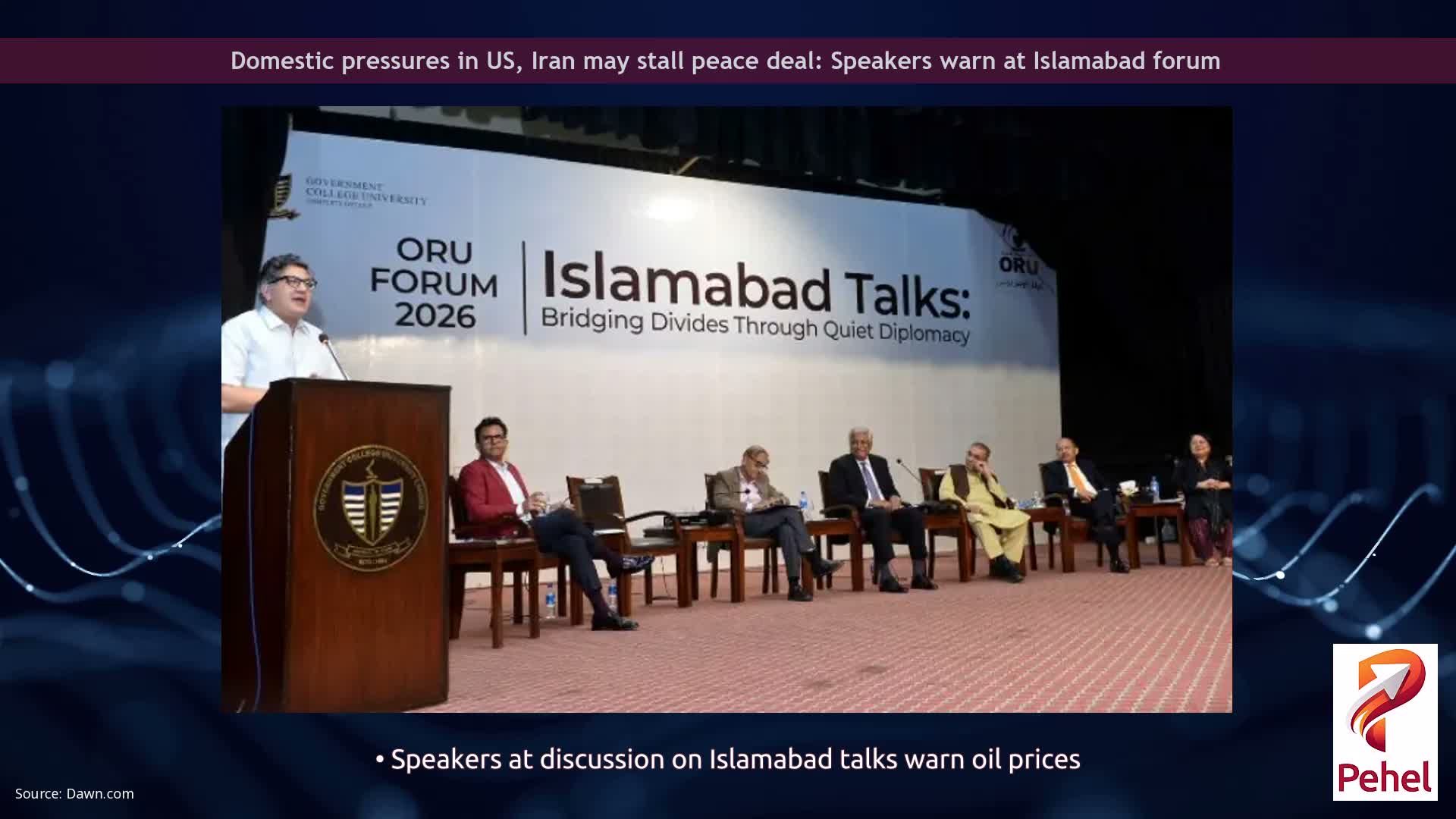 Domestic pressures in US, Iran may stall peace deal: Speakers warn at Islamabad forum
