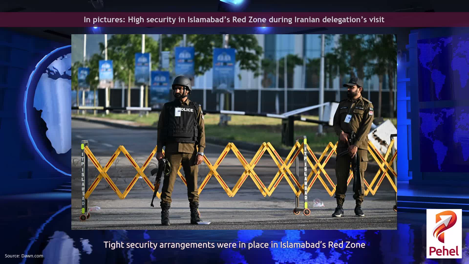 In pictures: High security in Islamabad’s Red Zone during Iranian delegation’s visit