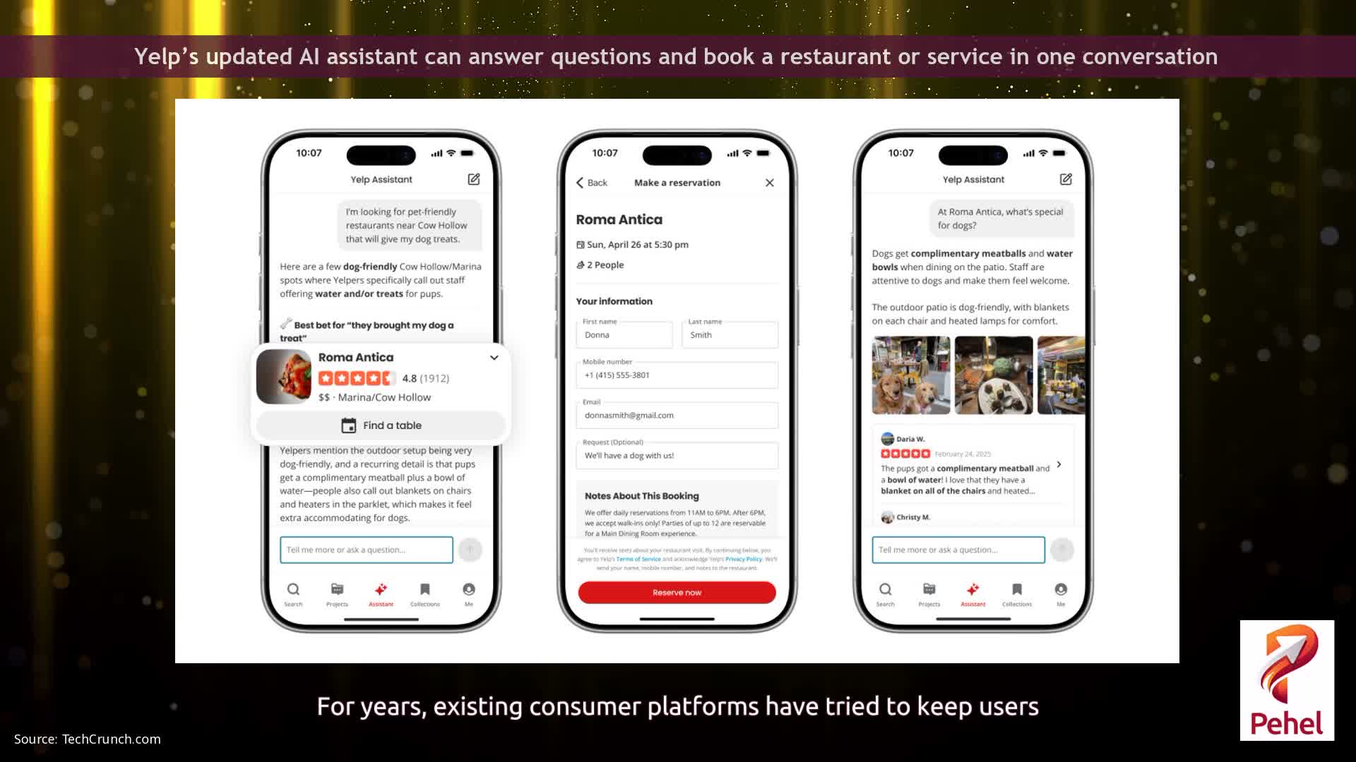 Yelp’s updated AI assistant can answer questions and book a restaurant or service in one conversation
