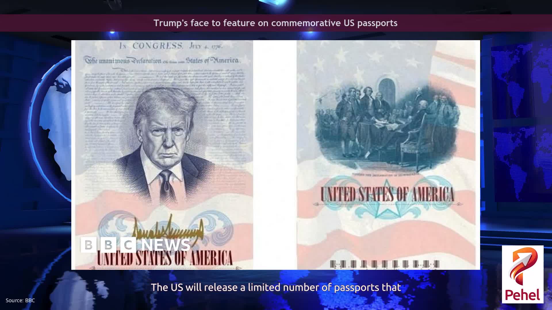Trump's face to feature on commemorative US passports