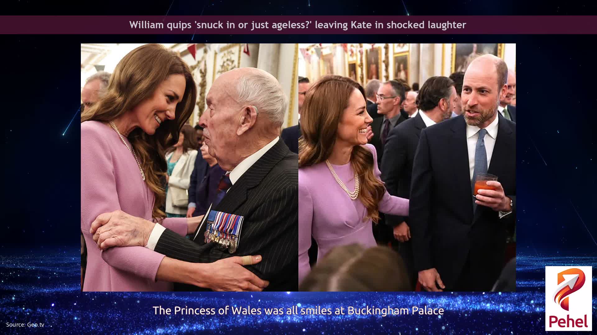 William quips 'snuck in or just ageless?' leaving Kate in shocked laughter