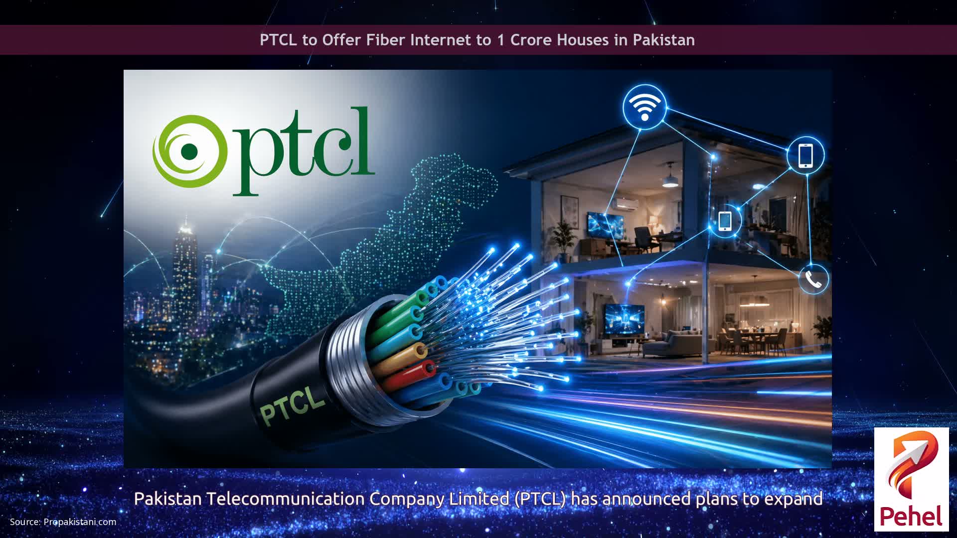 PTCL to Offer Fiber Internet to 1 Crore Houses in Pakistan
