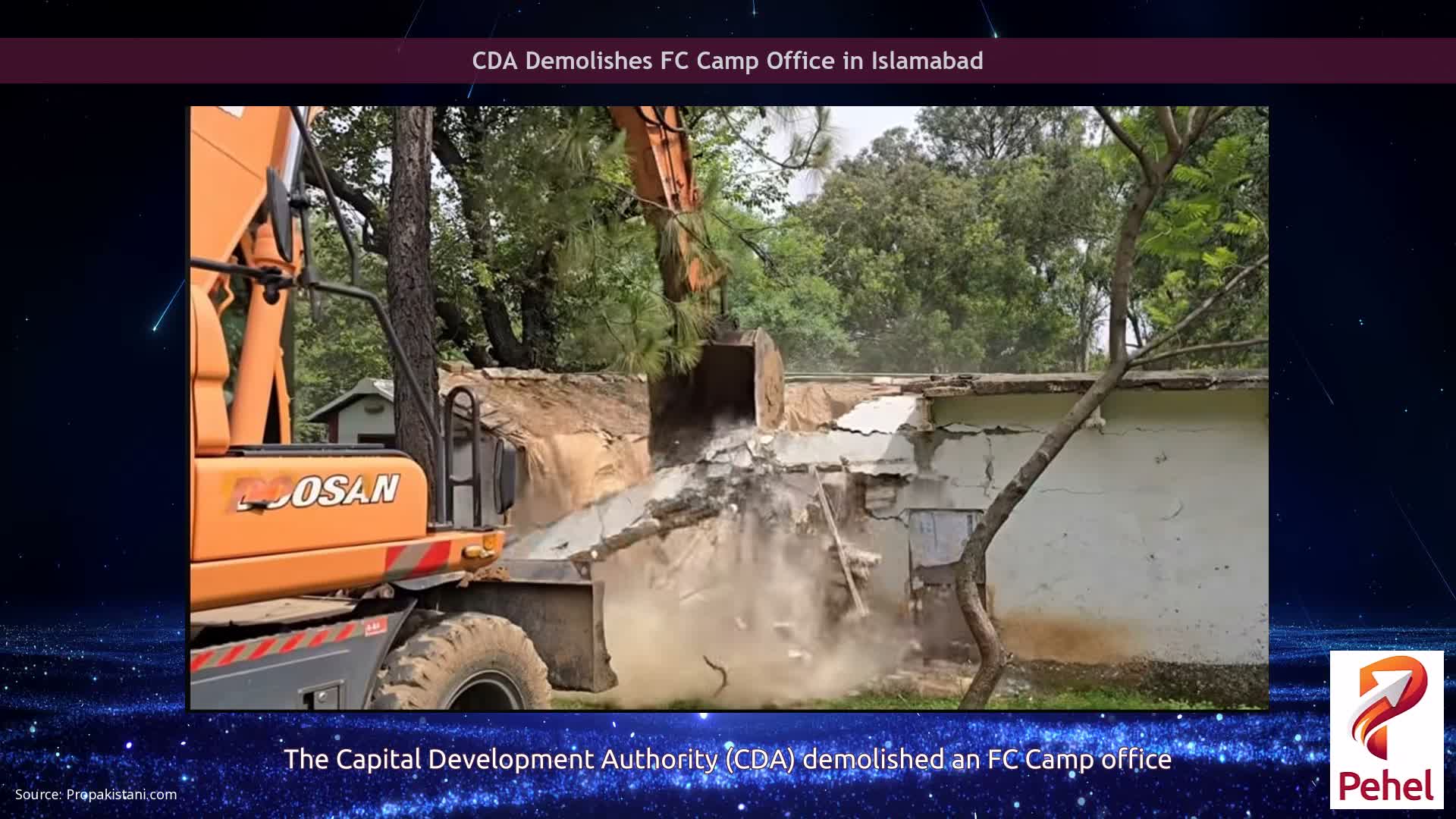 CDA Demolishes FC Camp Office in Islamabad