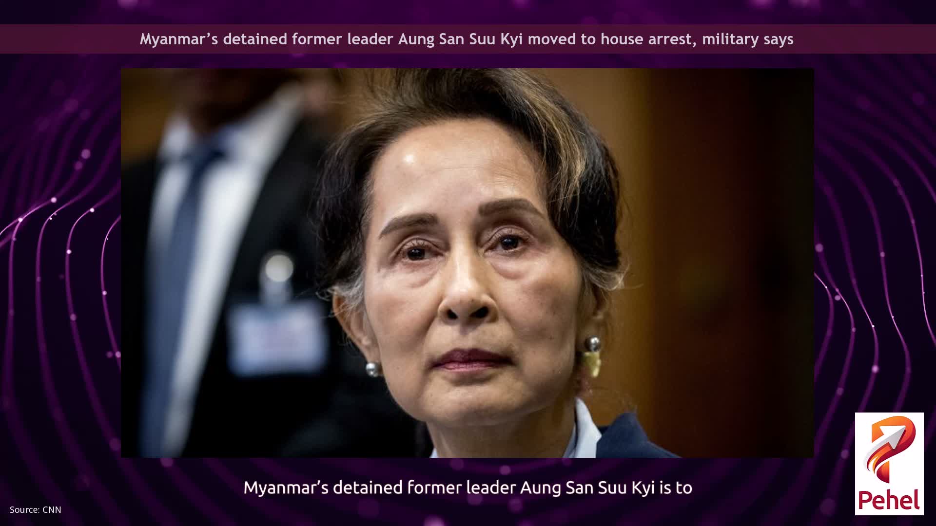 Myanmar’s detained former leader Aung San Suu Kyi moved to house arrest, military says