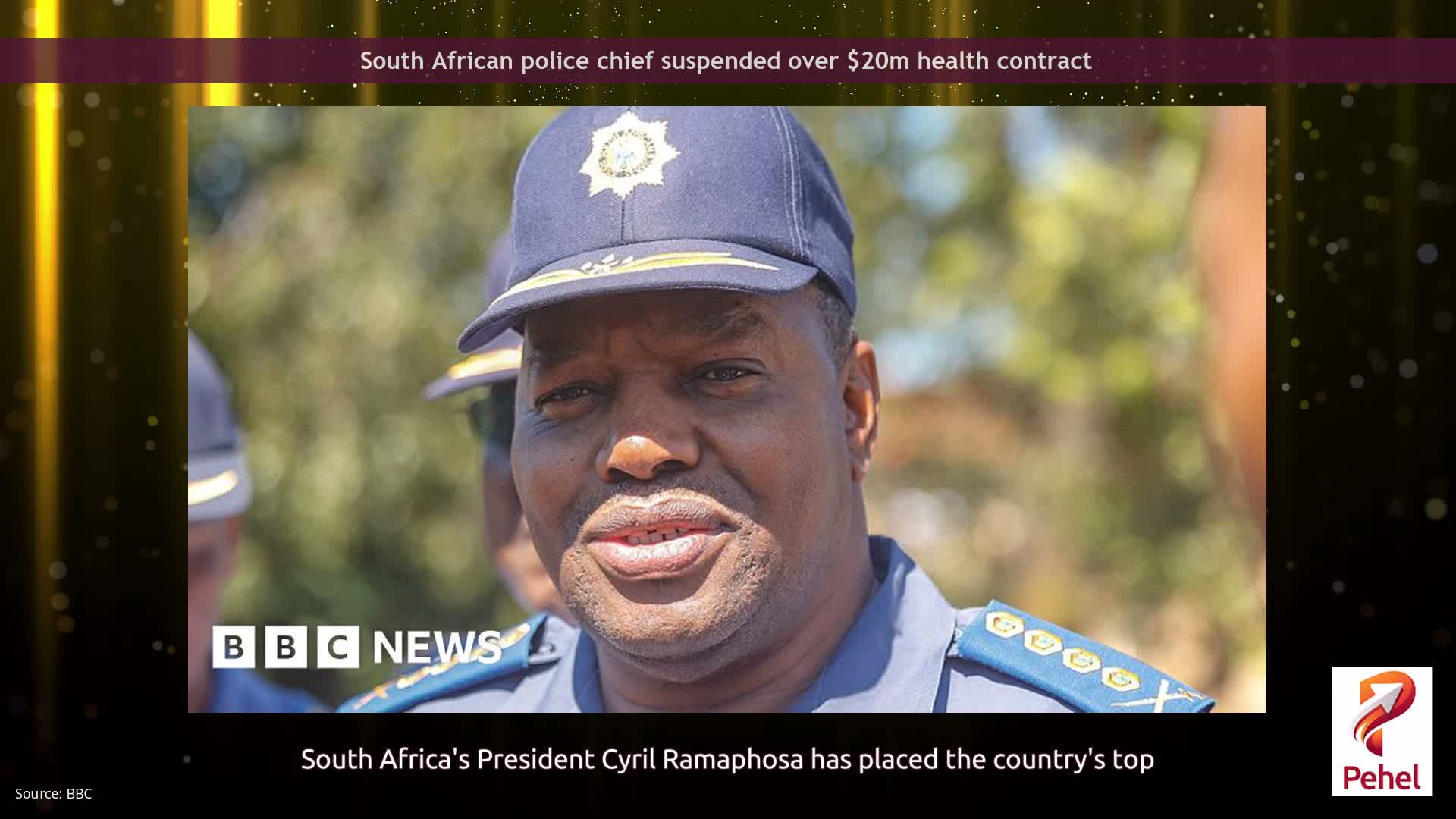 South African police chief suspended over $20m health contract