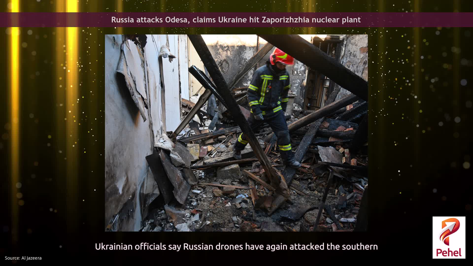 Russia attacks Odesa, claims Ukraine hit Zaporizhzhia nuclear plant