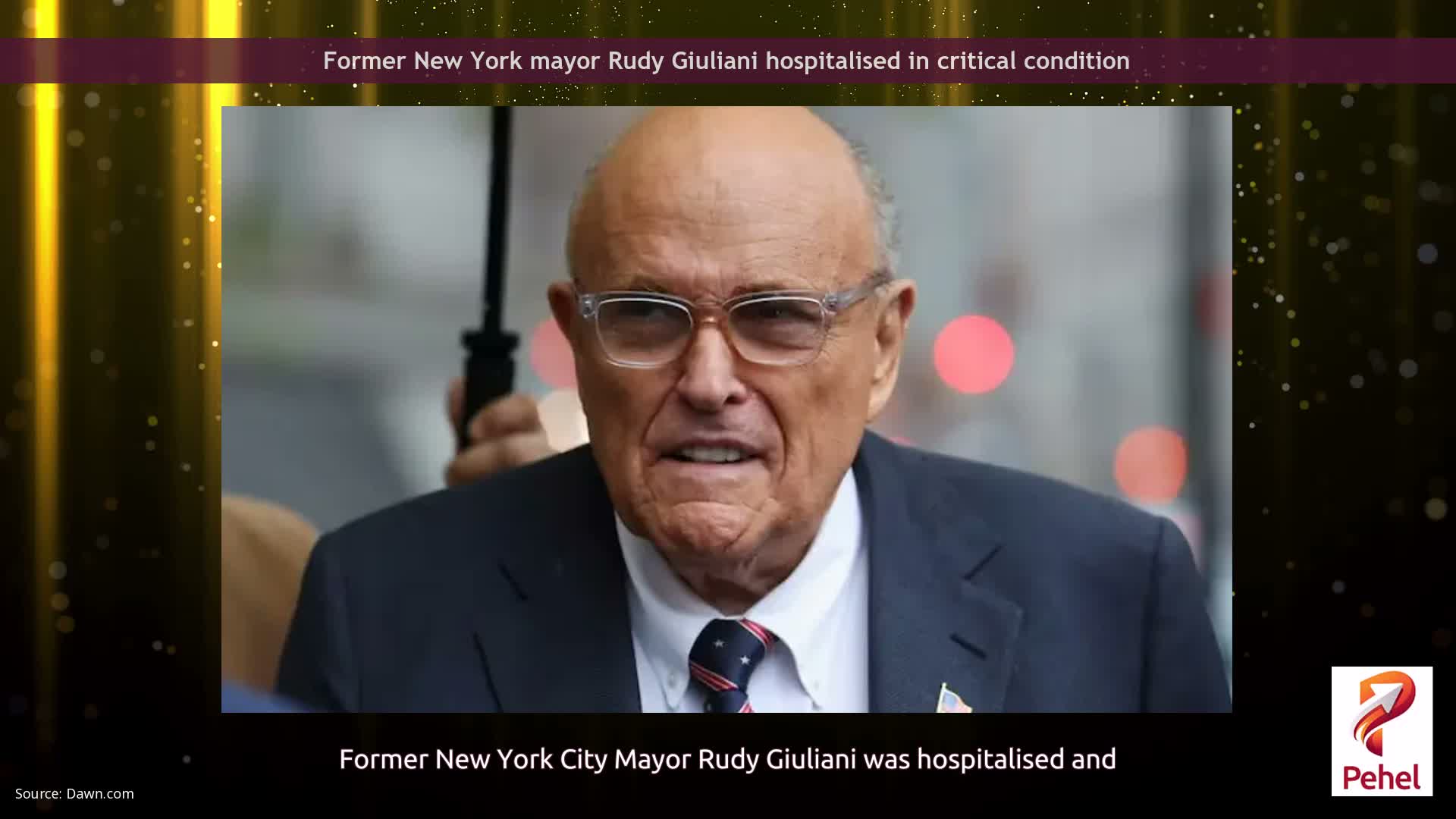 Former New York mayor Rudy Giuliani hospitalised in critical condition