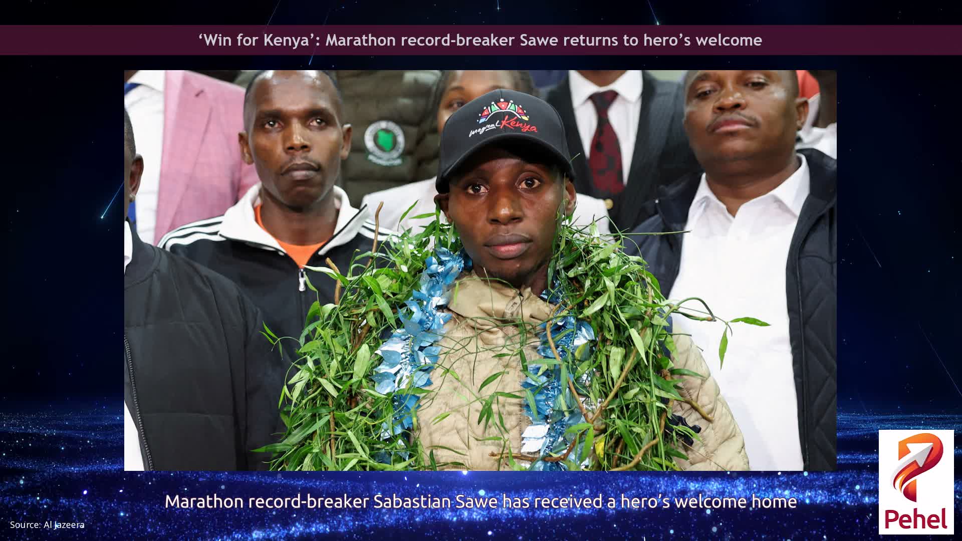‘Win for Kenya’: Marathon record-breaker Sawe returns to hero’s welcome