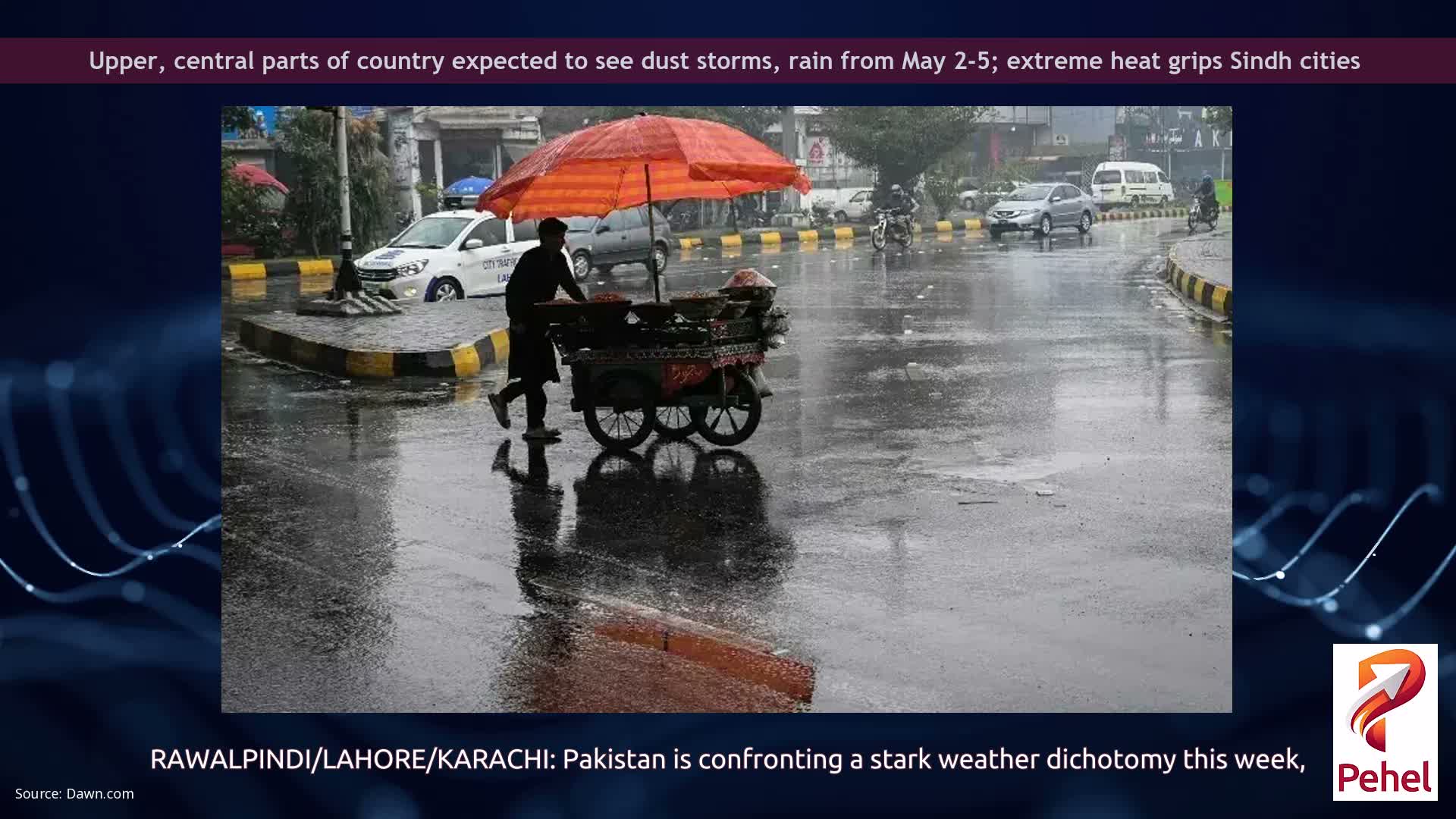 Upper, central parts of country expected to see dust storms, rain from May 2-5; extreme heat grips Sindh cities