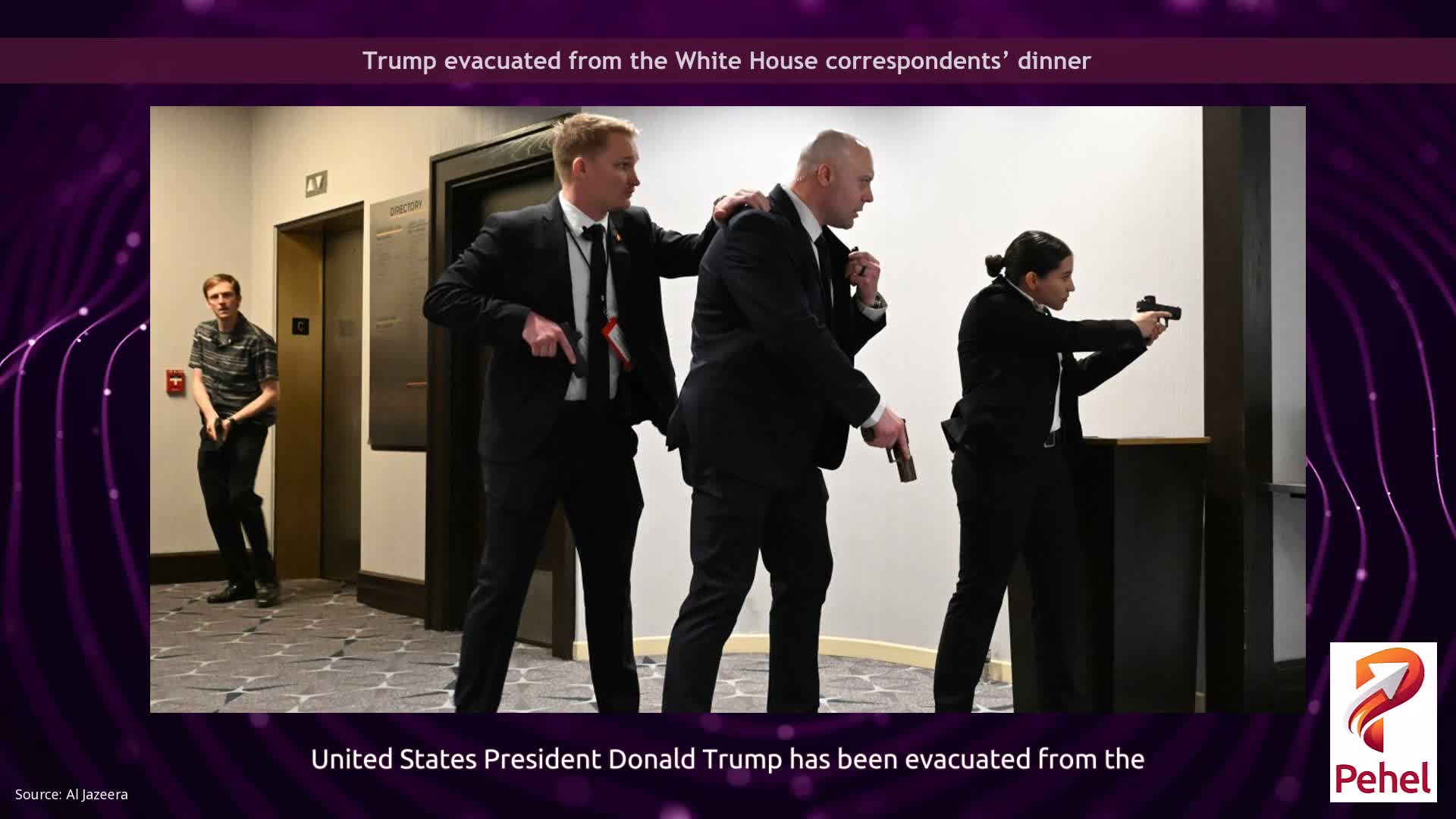 Trump evacuated from the White House correspondents’ dinner