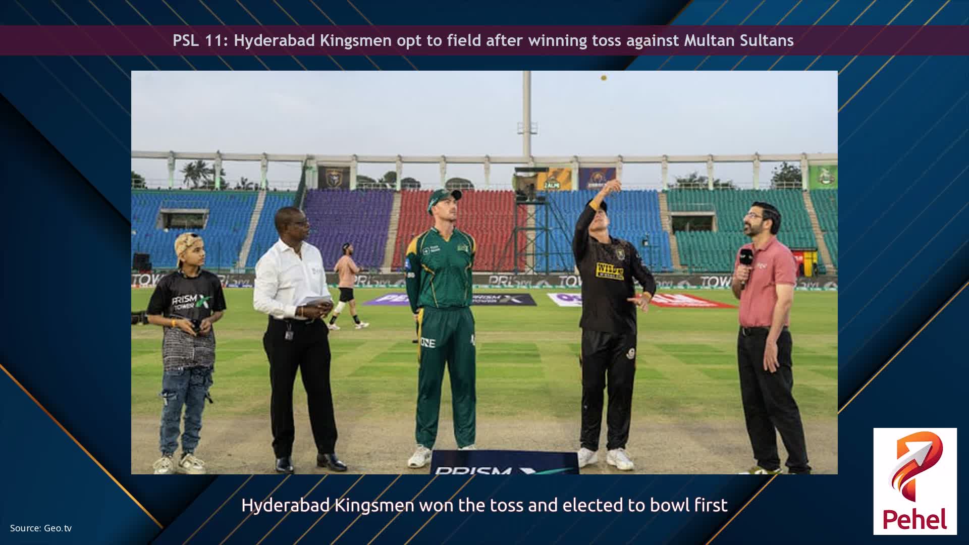 PSL 11: Hyderabad Kingsmen opt to field after winning toss against Multan Sultans