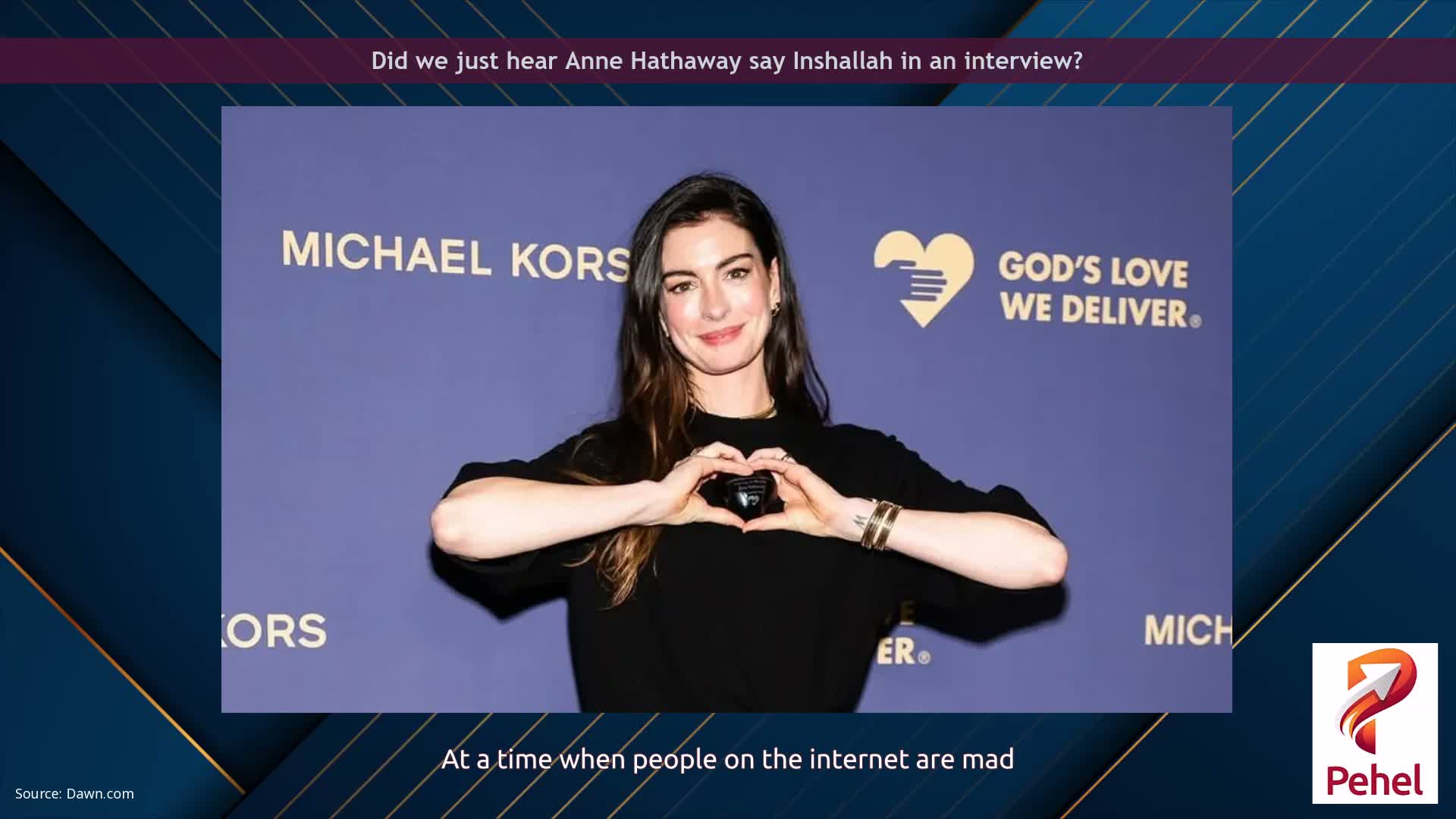Did we just hear Anne Hathaway say Inshallah in an interview?