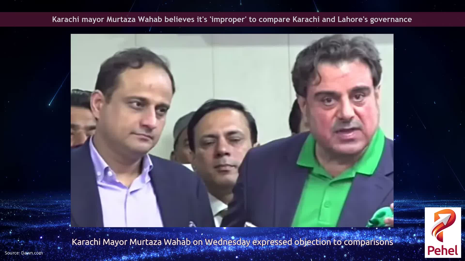 Karachi mayor Murtaza Wahab believes it's 'improper' to compare Karachi and Lahore's governance