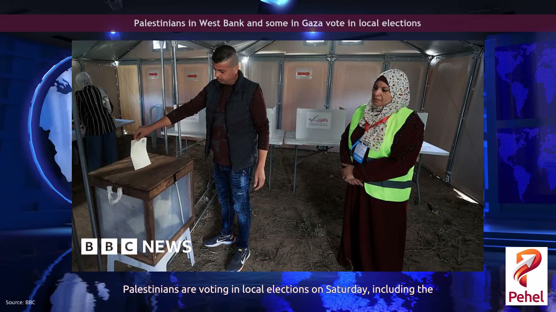 Palestinians in West Bank and some in Gaza vote in local elections