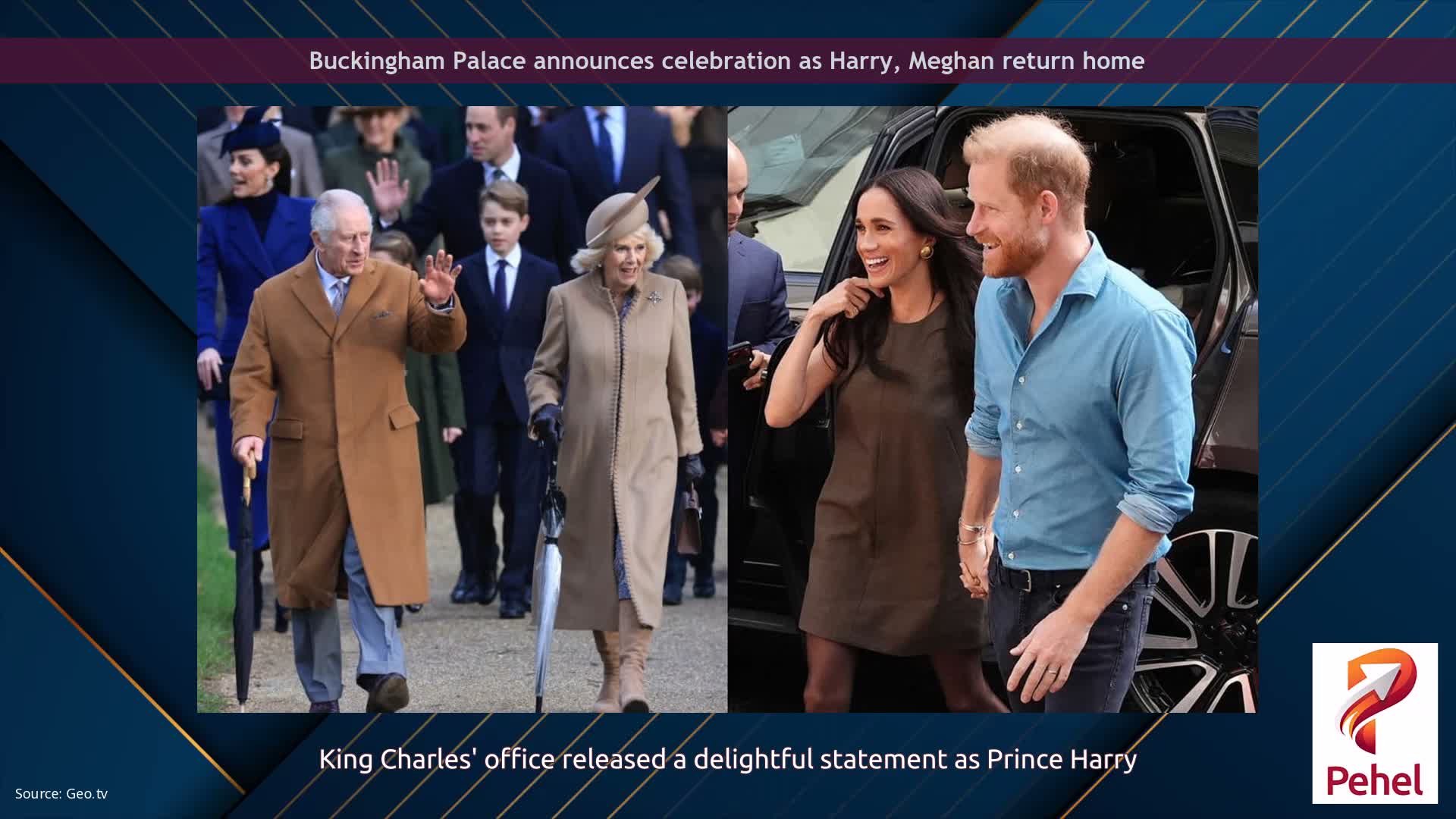 Buckingham Palace announces celebration as Harry, Meghan return home