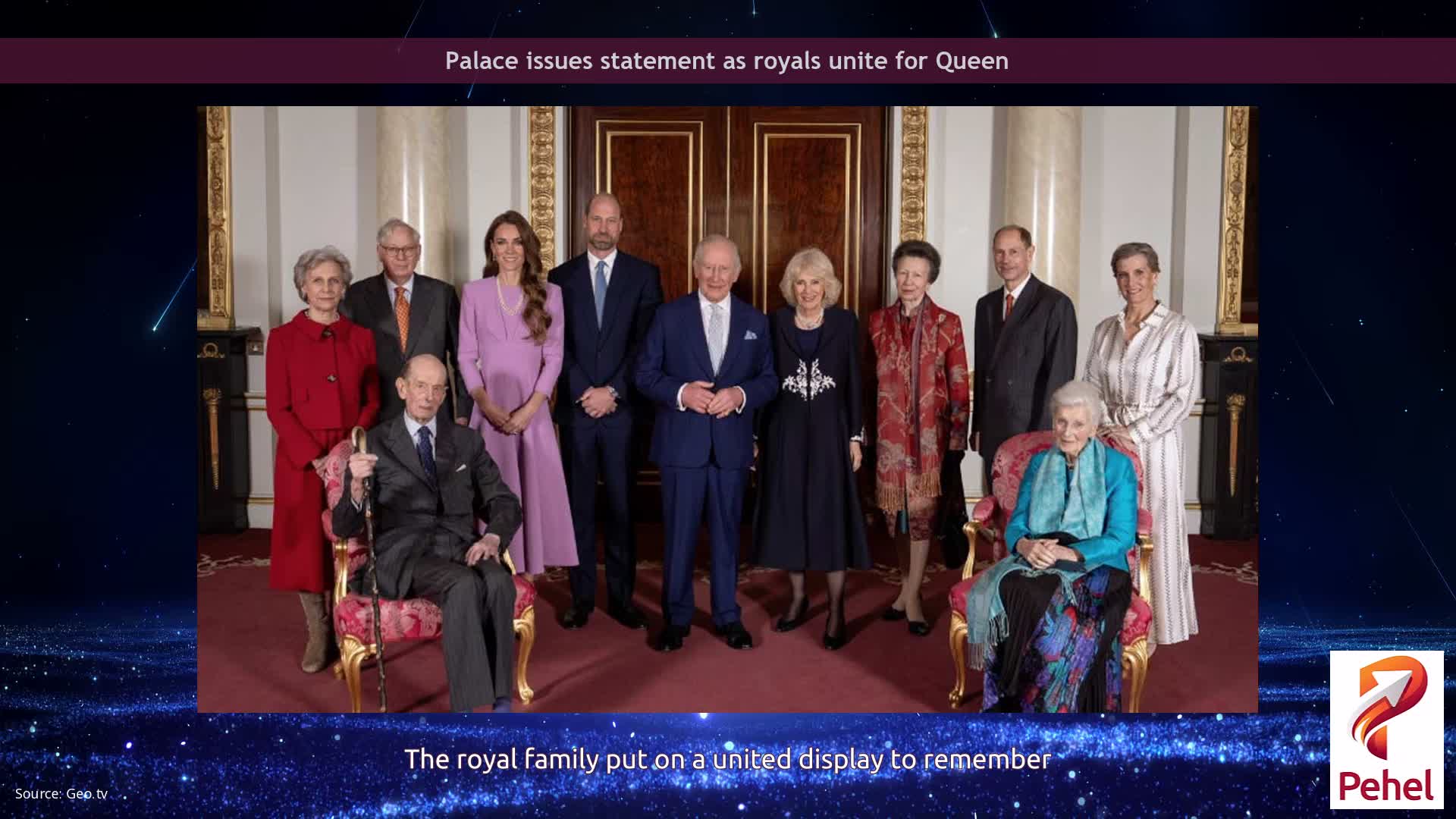 Palace issues statement as royals unite for Queen