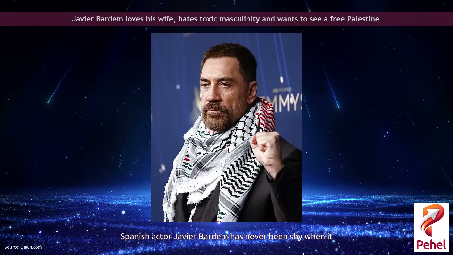 Javier Bardem loves his wife, hates toxic masculinity and wants to see a free Palestine