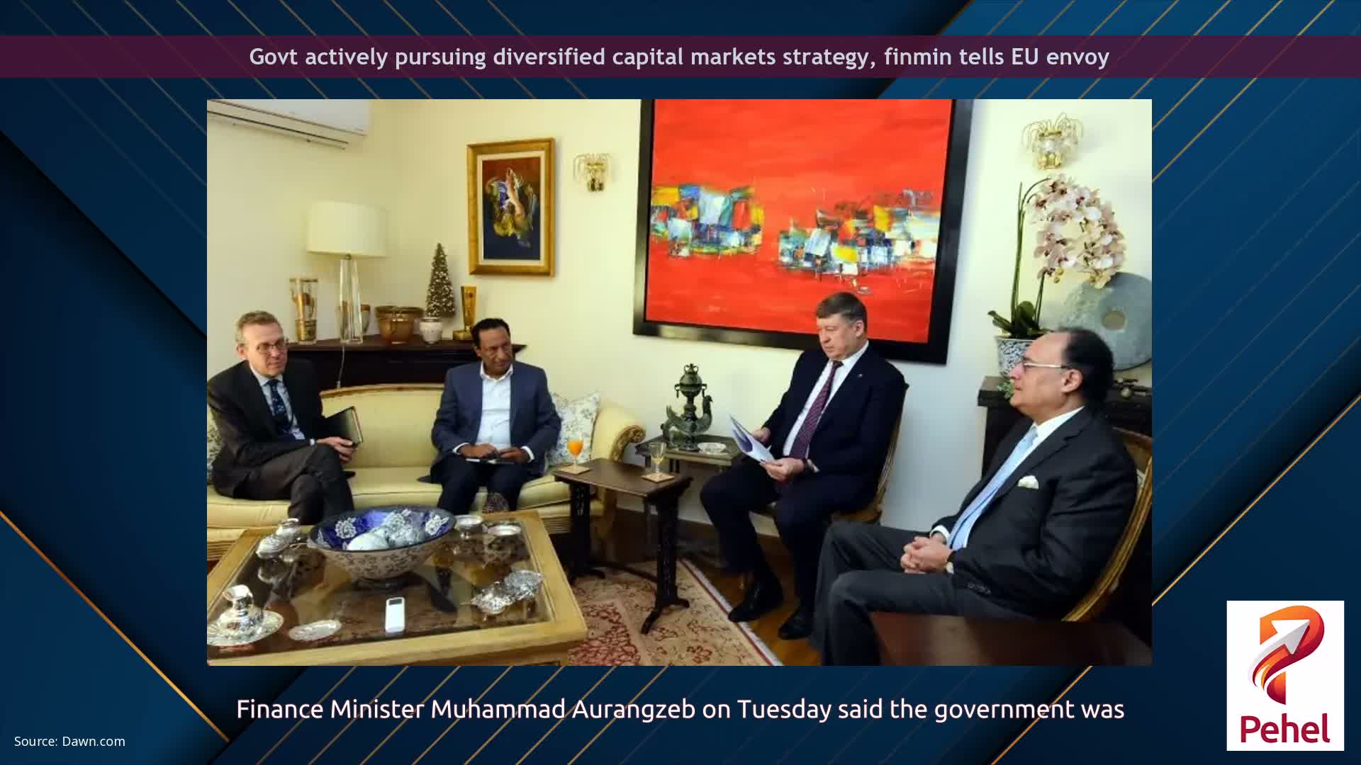 Govt actively pursuing diversified capital markets strategy, finmin tells EU envoy