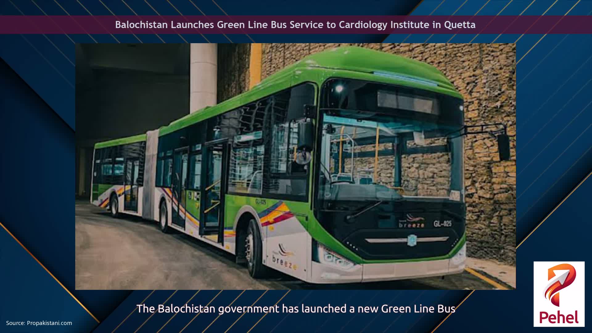 Balochistan Launches Green Line Bus Service to Cardiology Institute in Quetta