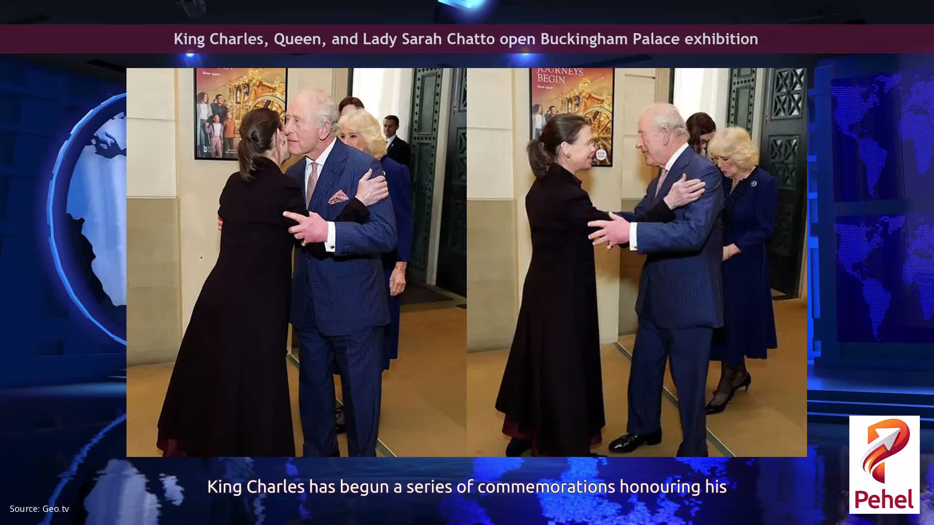 King Charles, Queen, and Lady Sarah Chatto open Buckingham Palace exhibition