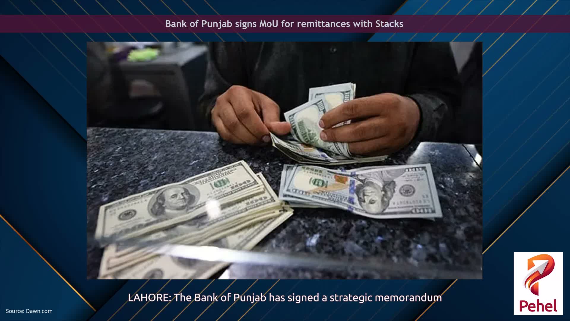 Bank of Punjab signs MoU for remittances with Stacks