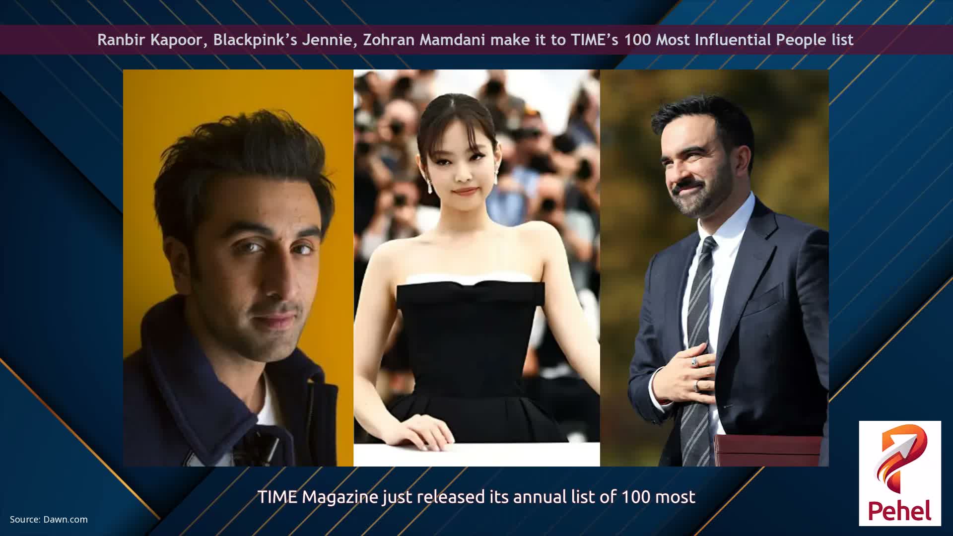 Ranbir Kapoor, Blackpink’s Jennie, Zohran Mamdani make it to TIME’s 100 Most Influential People list