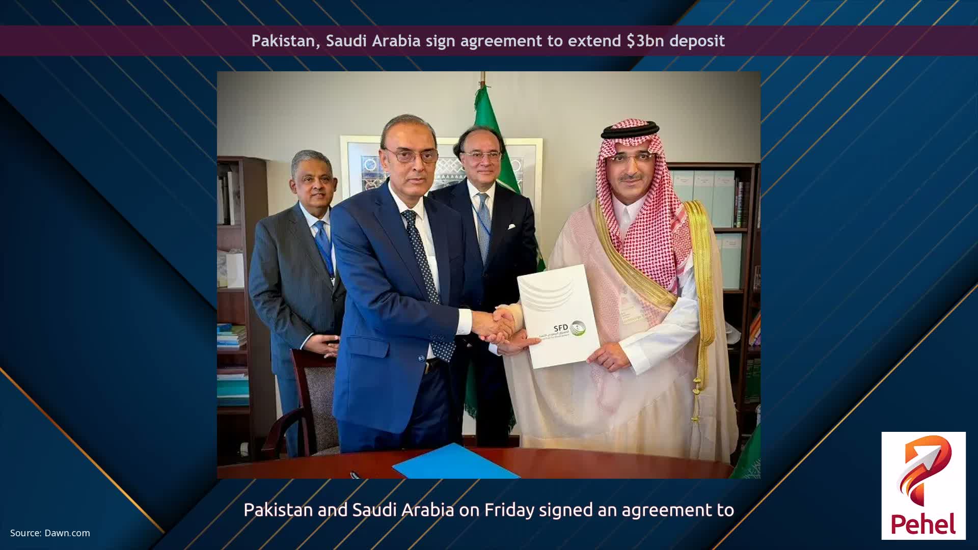 Pakistan, Saudi Arabia sign agreement to extend $3bn deposit