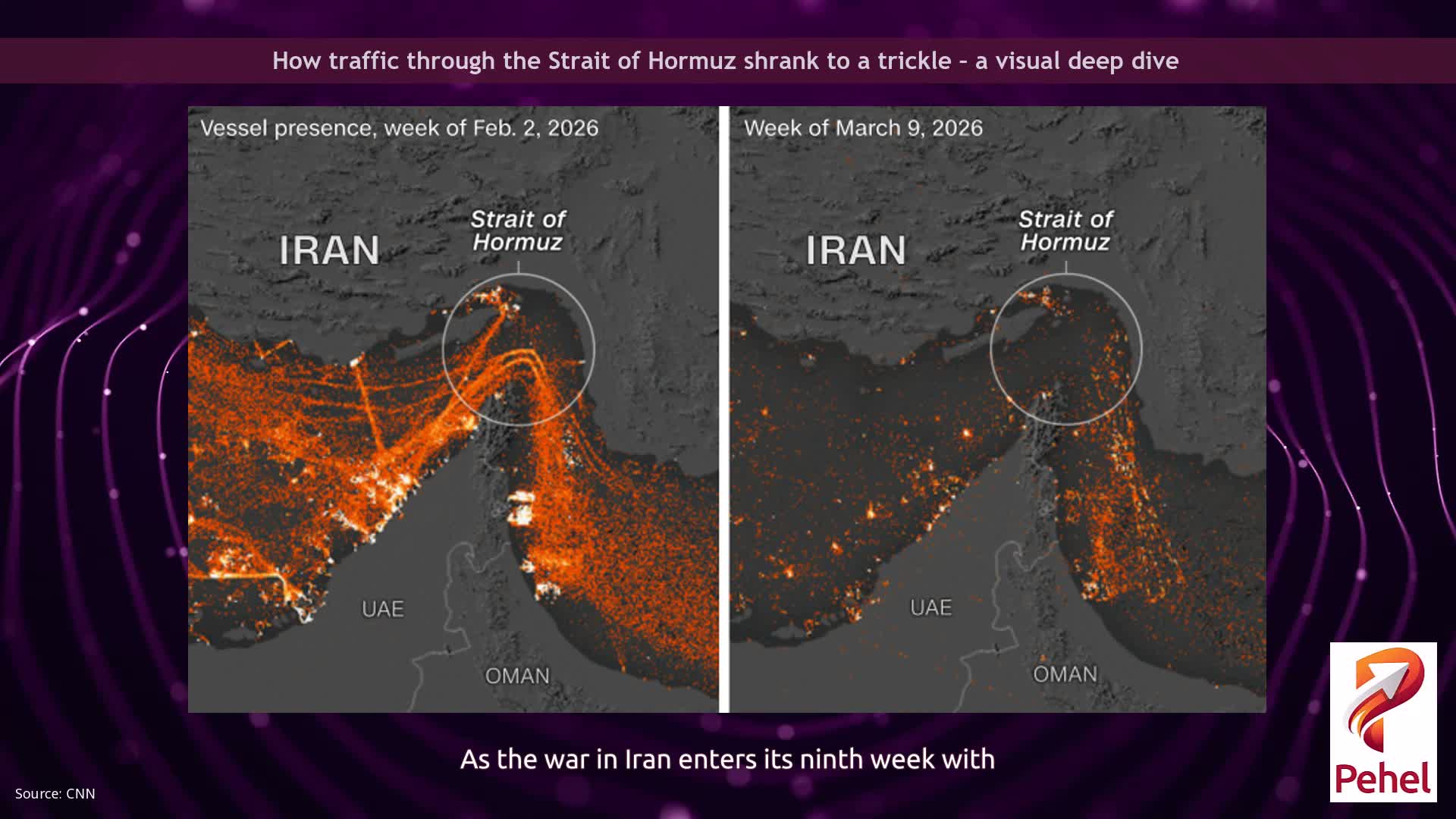 How traffic through the Strait of Hormuz shrank to a trickle – a visual deep dive
