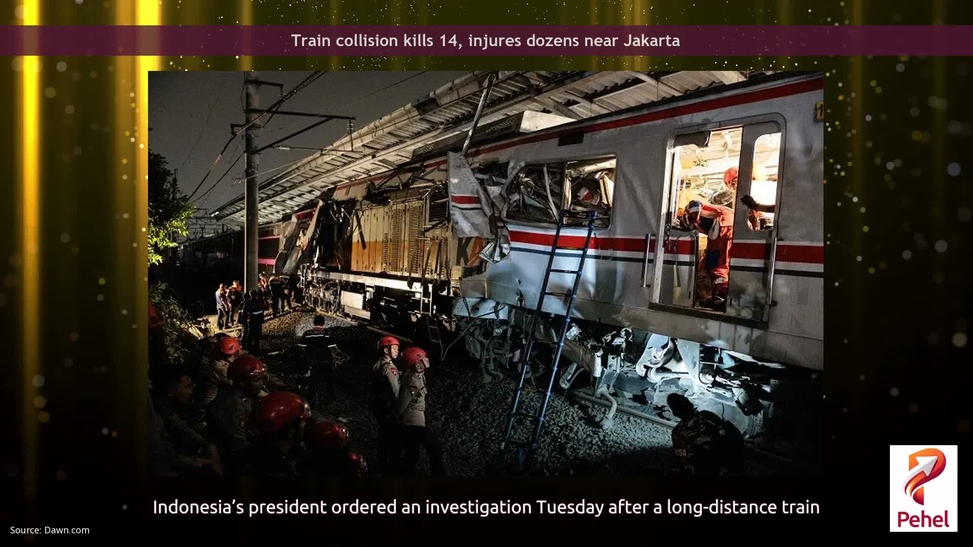 Train collision kills 14, injures dozens near Jakarta
