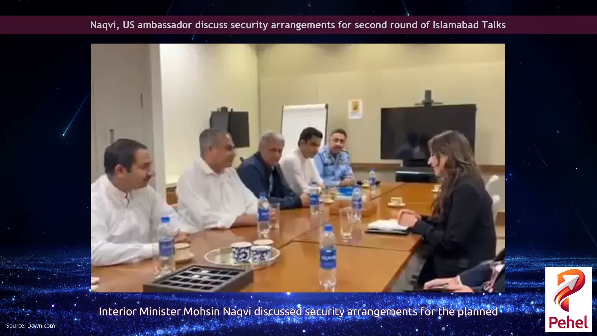 Naqvi, US ambassador discuss security arrangements for second round of Islamabad Talks