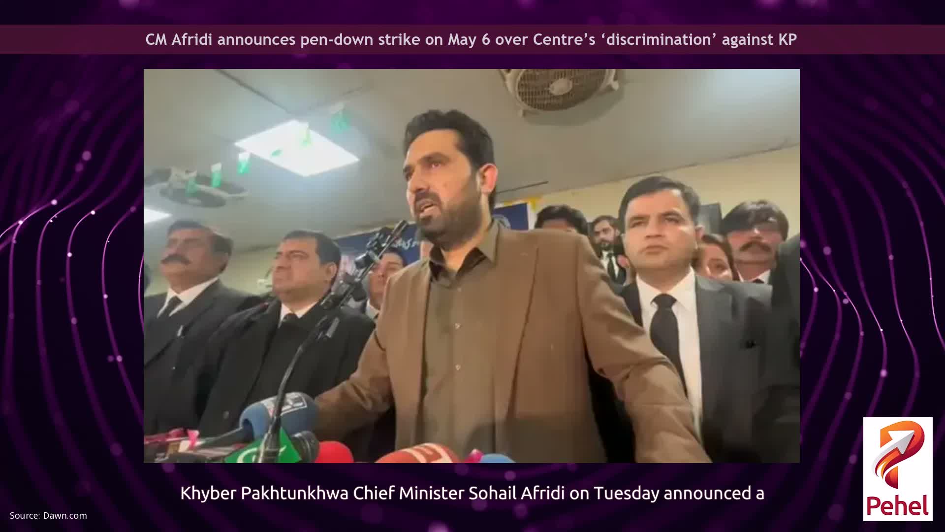 CM Afridi announces pen-down strike on May 6 over Centre’s ‘discrimination’ against KP