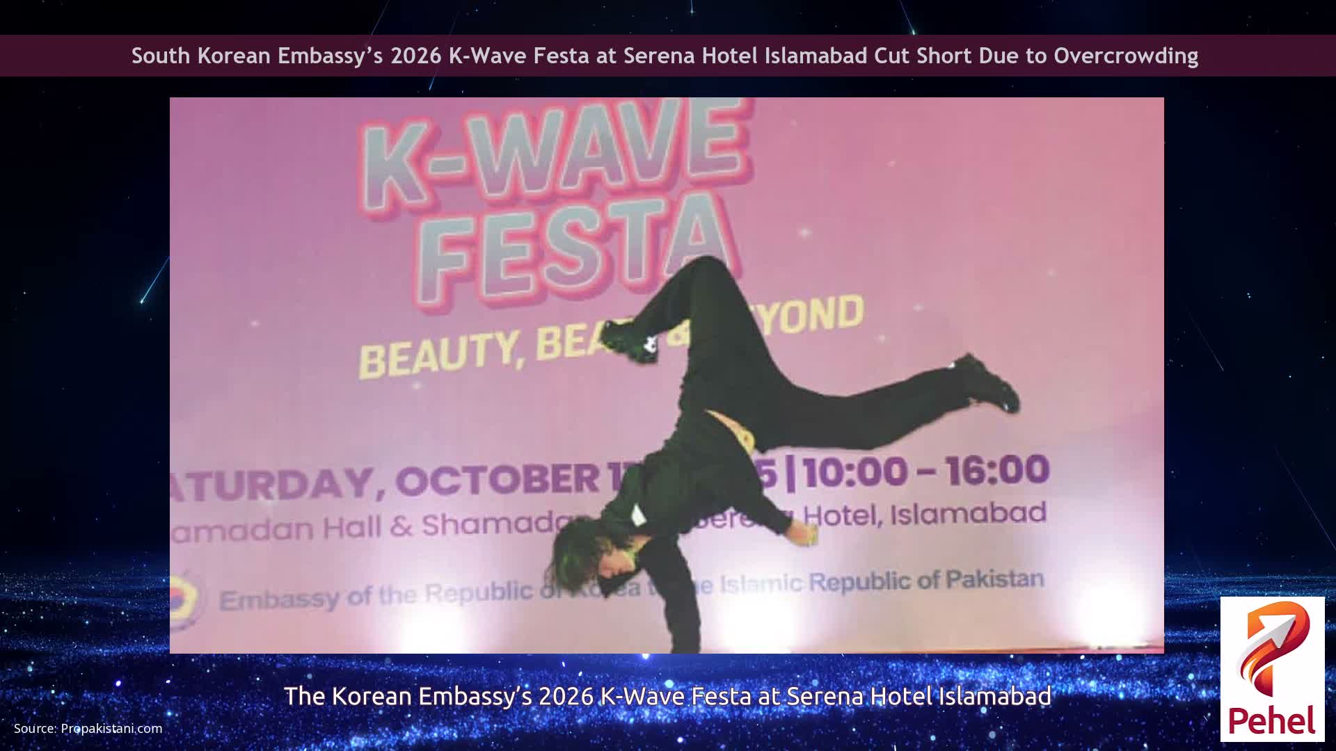 South Korean Embassy’s 2026 K-Wave Festa at Serena Hotel Islamabad Cut Short Due to Overcrowding