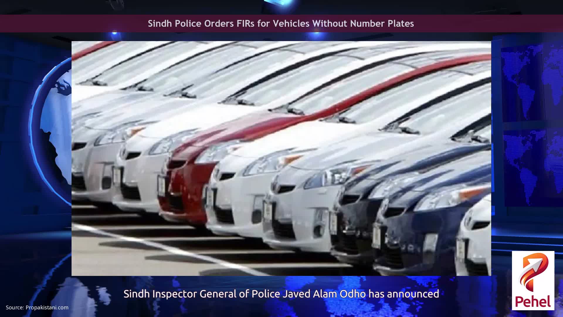 Sindh Police Orders FIRs for Vehicles Without Number Plates