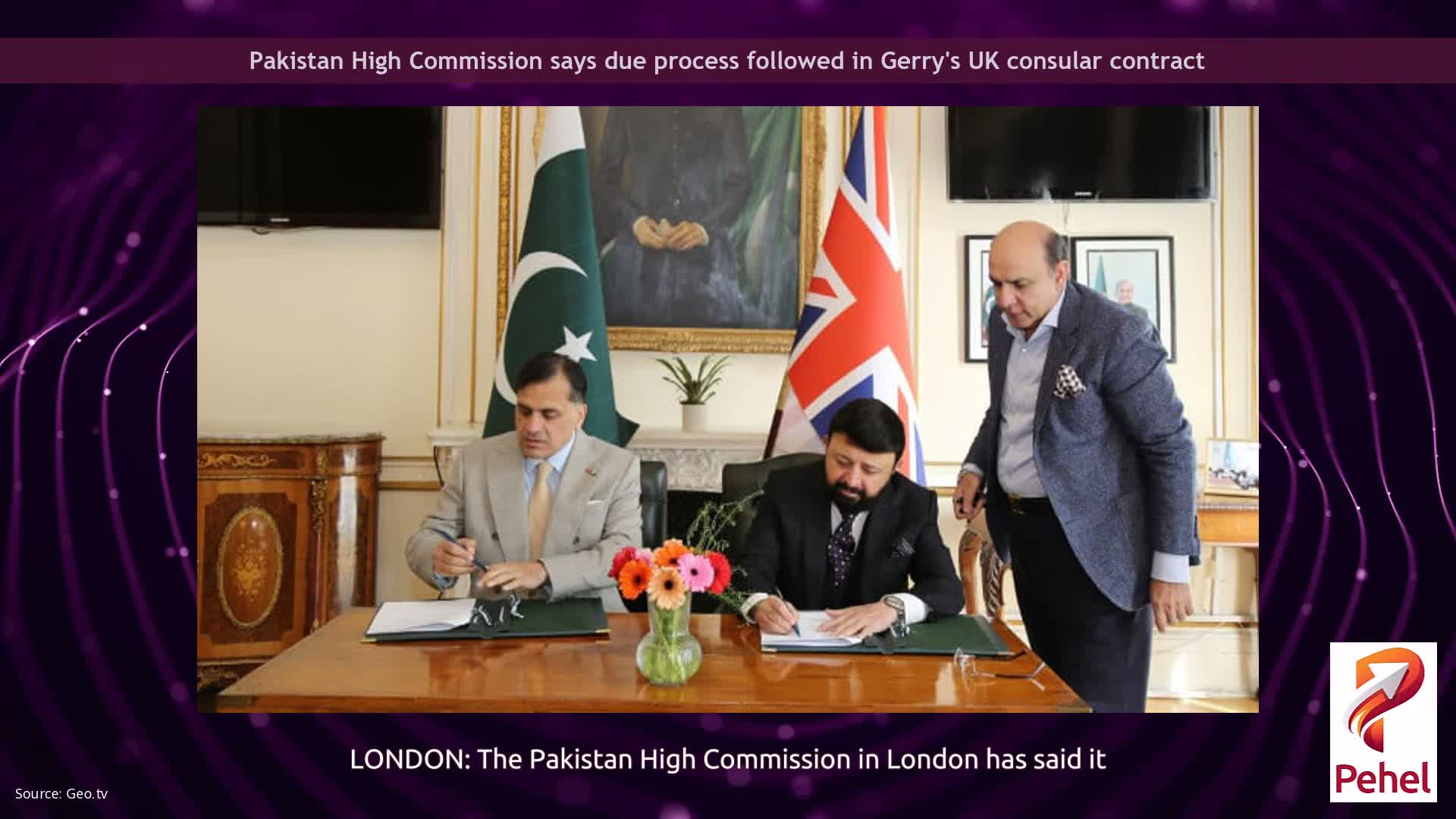 Pakistan High Commission says due process followed in Gerry's UK consular contract