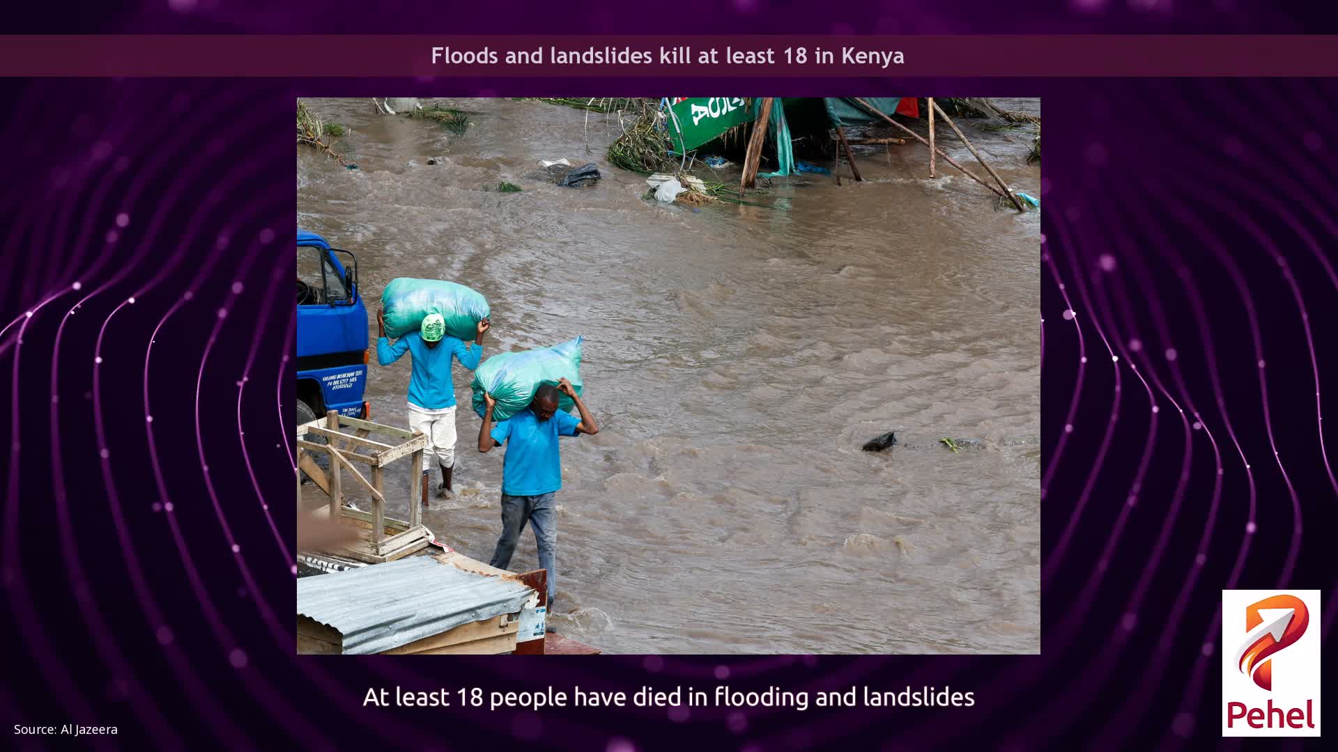 Floods and landslides kill at least 18 in Kenya