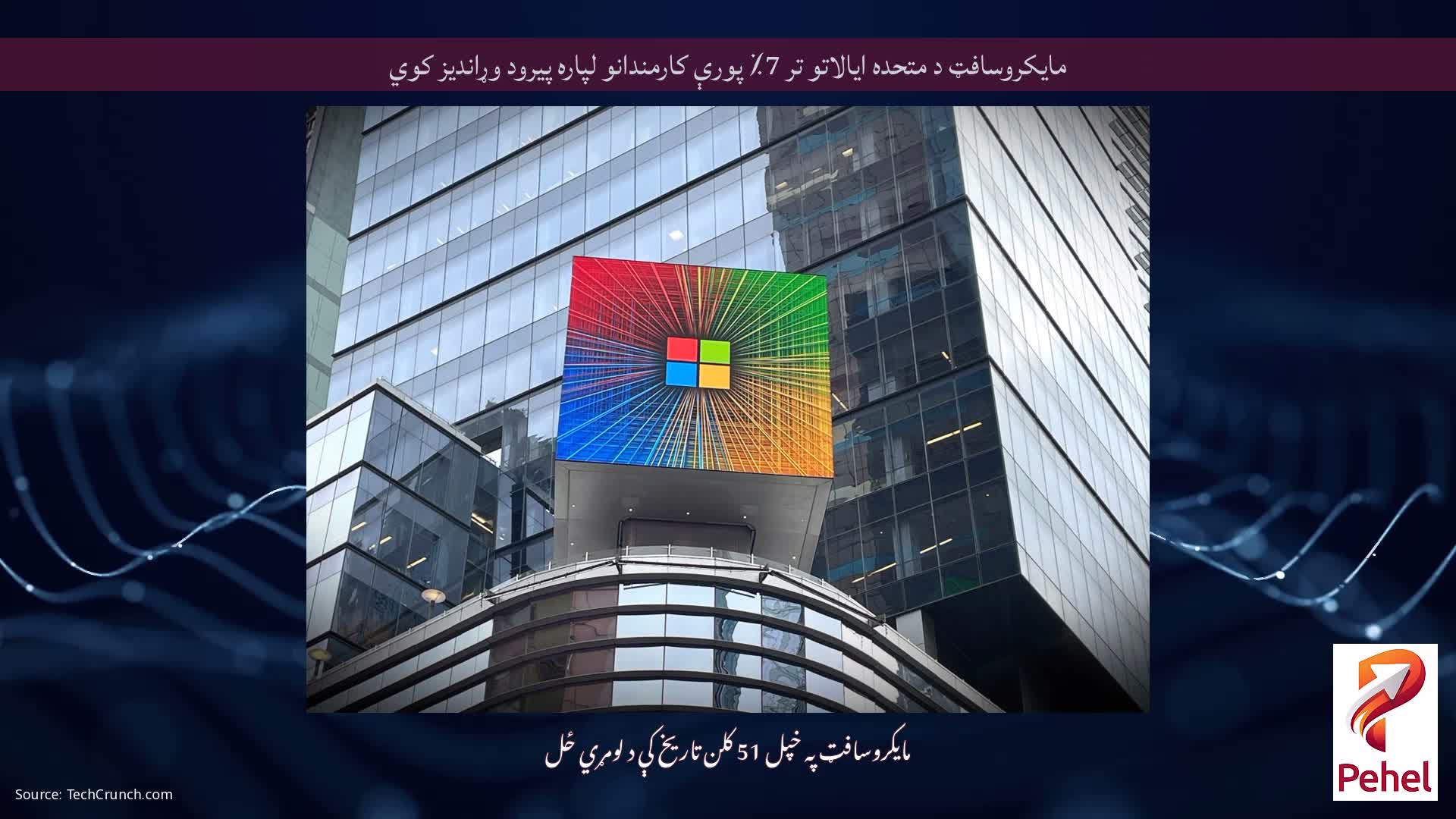 مایکروسافټ د متحده ایالاتو تر 7٪ پورې کارمندانو لپاره پیرود وړاندیز کوي