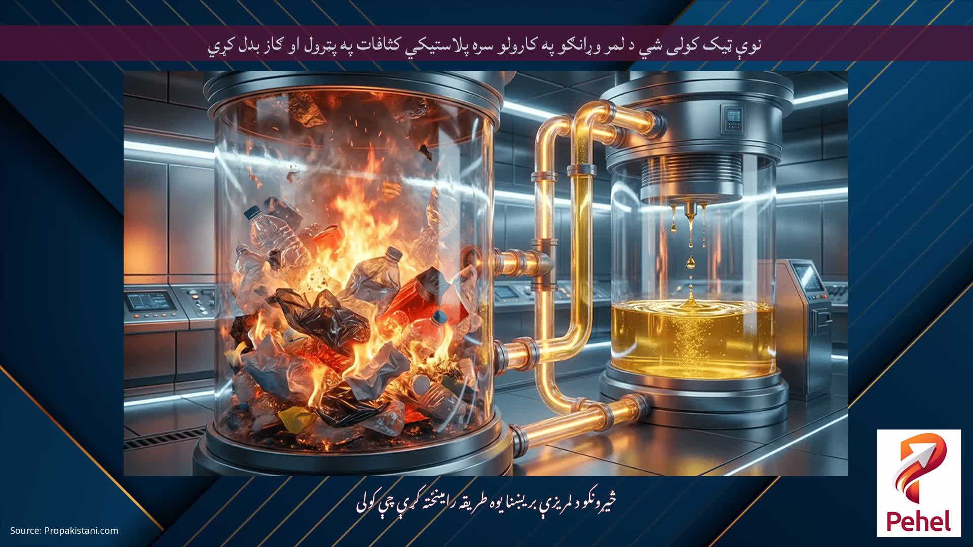 نوې ټیک کولی شي د لمر وړانګو په کارولو سره پلاستيکي کثافات په پټرول او ګاز بدل کړي