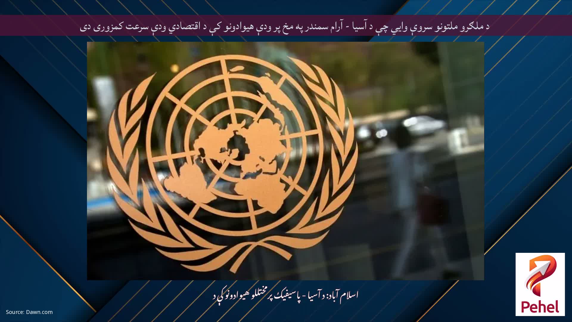 د ملګرو ملتونو سروې وايي چې د آسیا - آرام سمندر په مخ پر ودې هیوادونو کې د اقتصادي ودې سرعت کمزوری دی