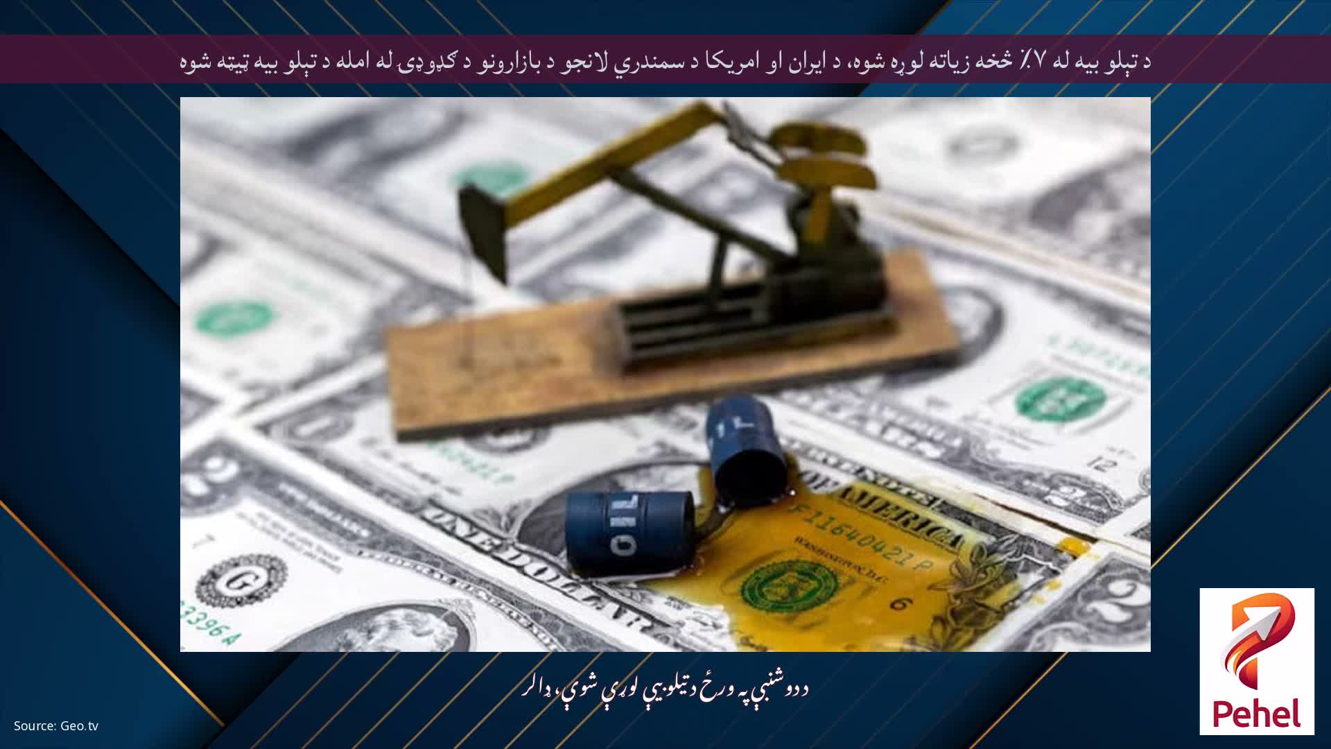 د تېلو بیه له ۷٪ څخه زیاته لوړه شوه، د ایران او امریکا د سمندري لانجو د بازارونو د ګډوډۍ له امله د تېلو بیه ټیټه شوه