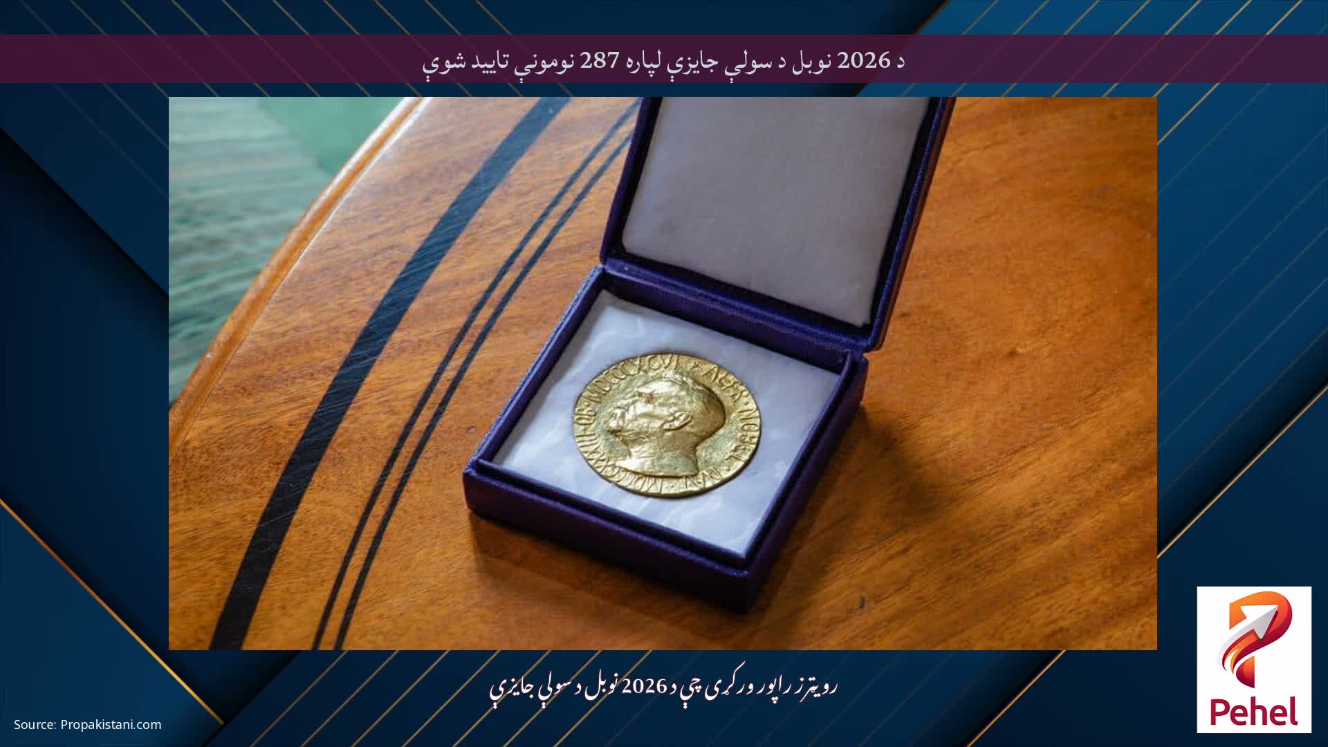 د 2026 نوبل د سولې جایزې لپاره 287 نومونې تایید شوې