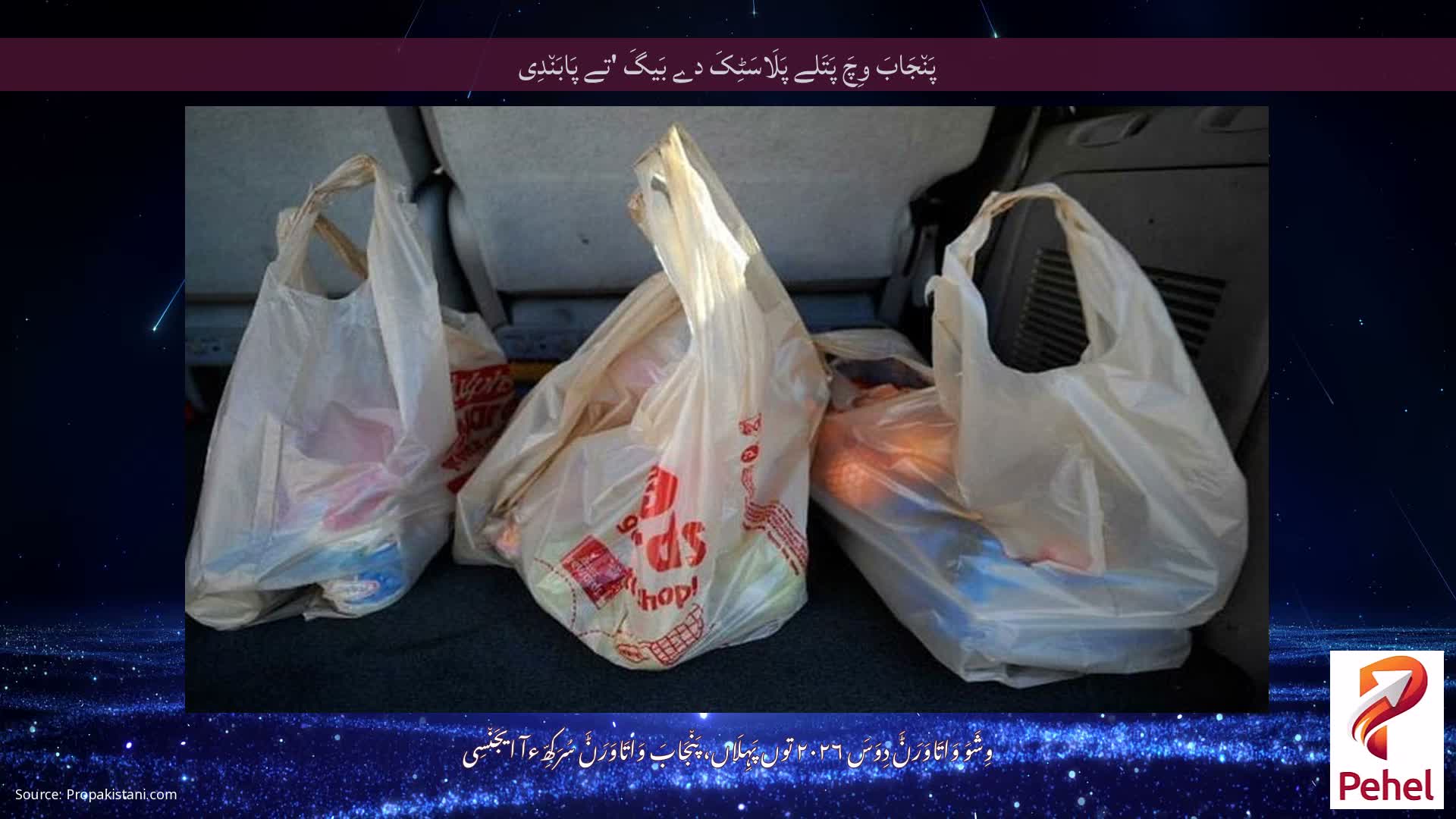 پَن٘جَابَ وِچَ پَتَلے پَلَاسَٹِکَ دے بَیگَ 'تے پَابَن٘دِی