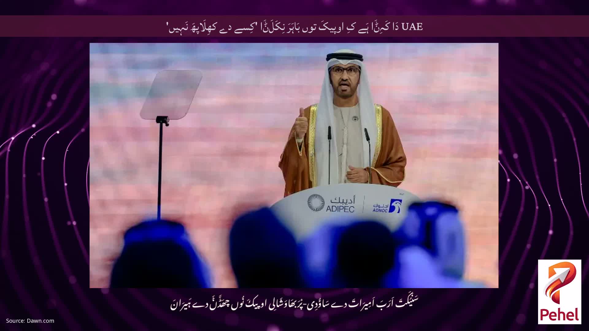 UAE دَا کَہِݨَا ہَے کِ اوپیکَ توں بَاہَرَ نِکَلَݨَا 'کِسے دے کھِلَاپھَ نَہِیں'