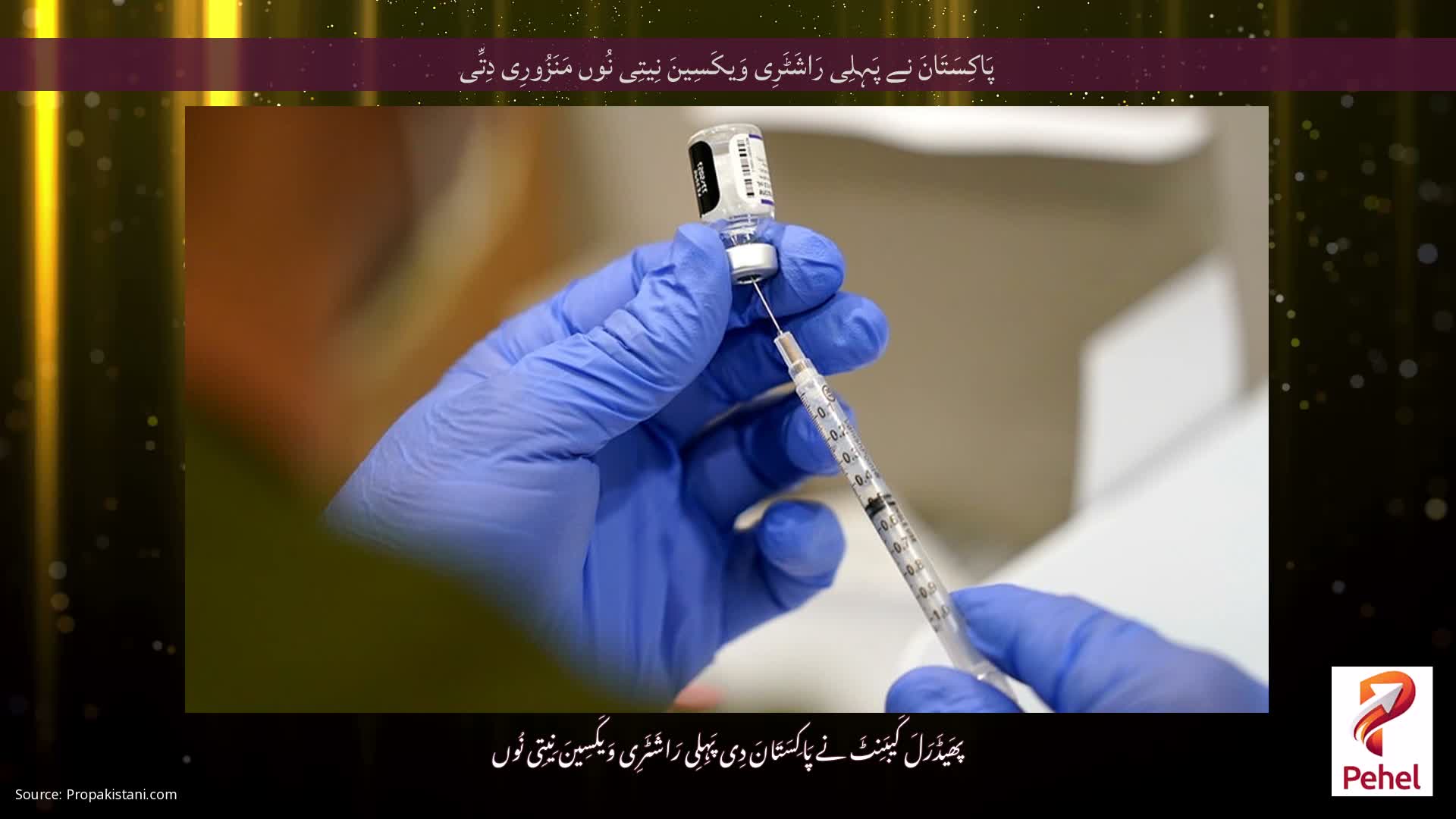 پَاکِسَتَانَ نے پَہِلِی رَاشَٹَرِی وَیکَسِینَ نِیتِی نُوں مَنَزُورِی دِتِّی