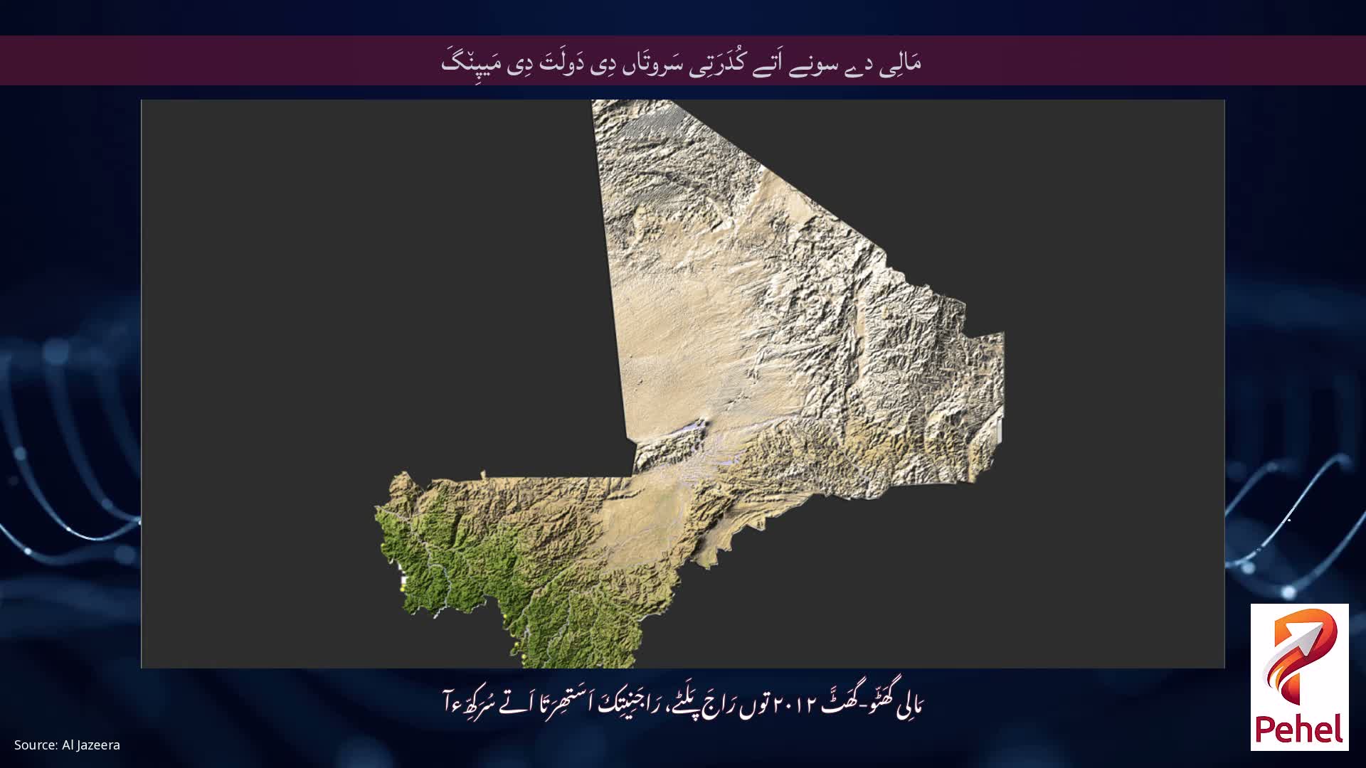 مَالِی دے سونے اَتے کُدَرَتِی سَروتَاں دِی دَولَتَ دِی مَیپِن٘گَ