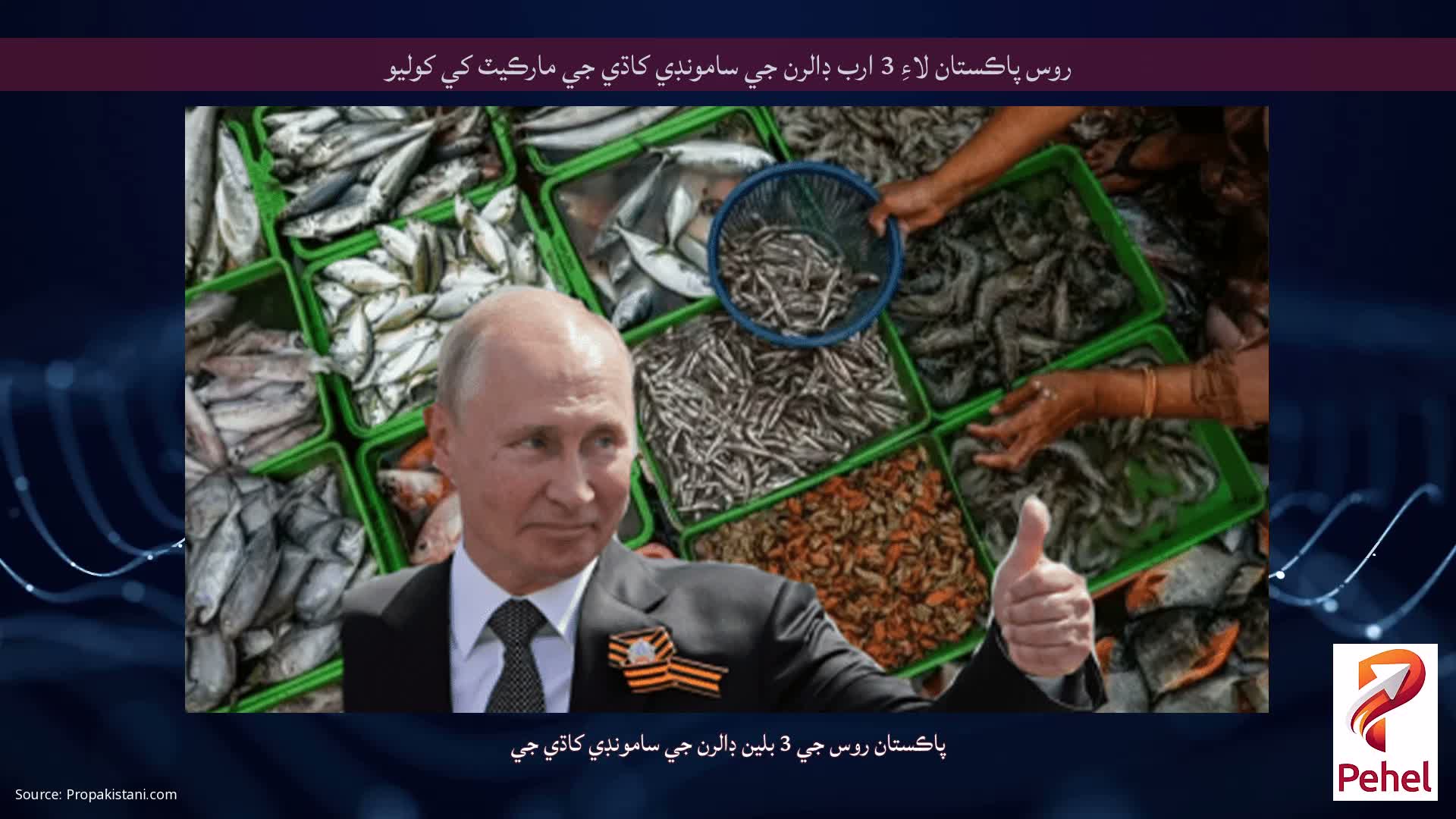 روس پاڪستان لاءِ 3 ارب ڊالرن جي سامونڊي کاڌي جي مارڪيٽ کي کوليو