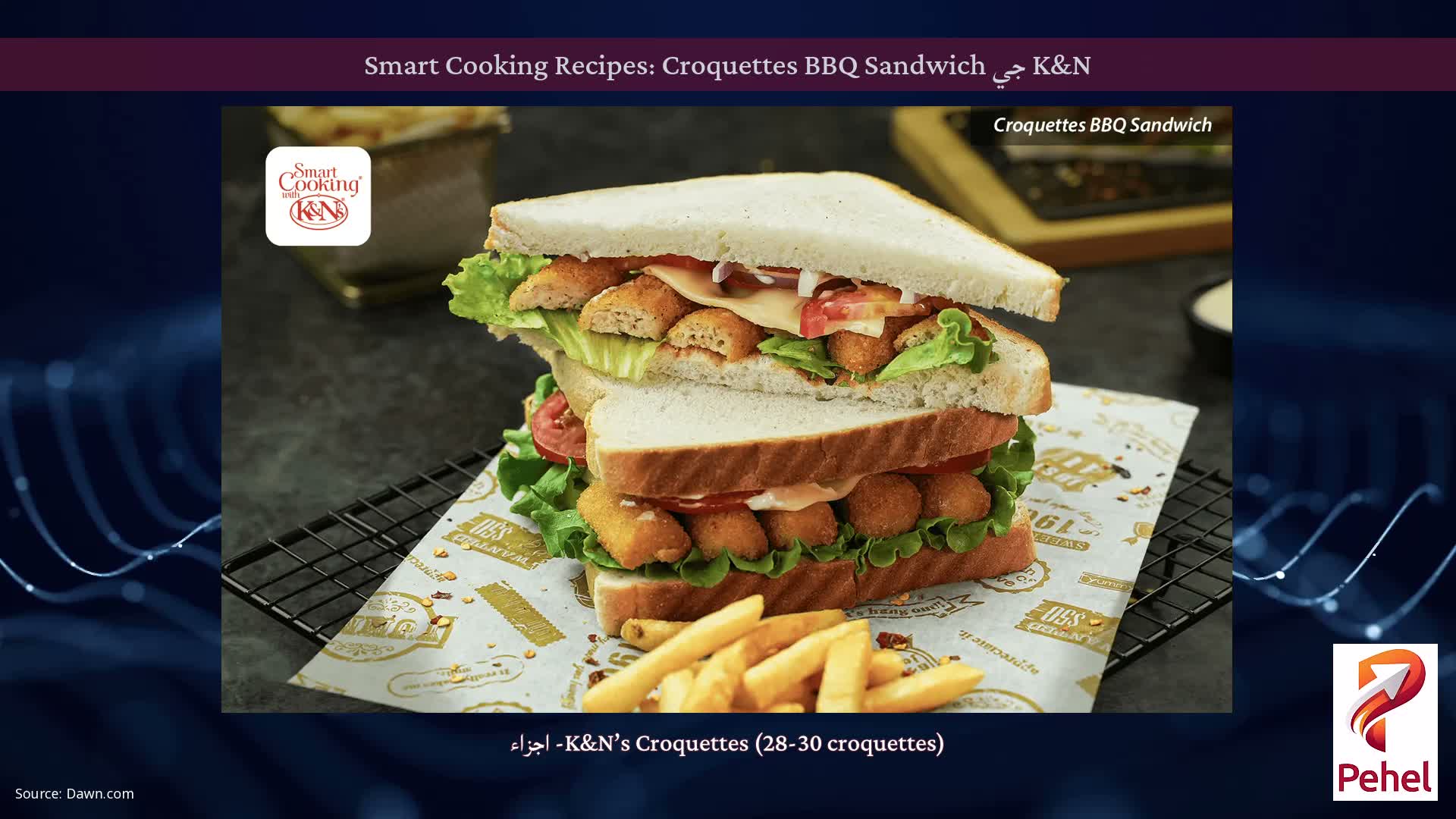 K&N جي Smart Cooking Recipes: Croquettes BBQ Sandwich
