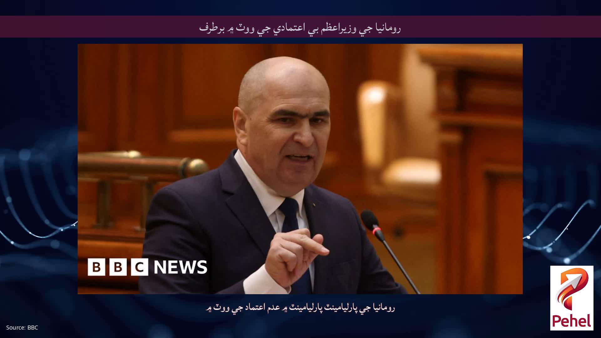 رومانيا جي وزيراعظم بي اعتمادي جي ووٽ ۾ برطرف
